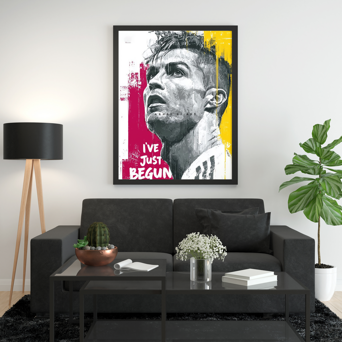 CR7 Relentless Mindset Abstract Frame