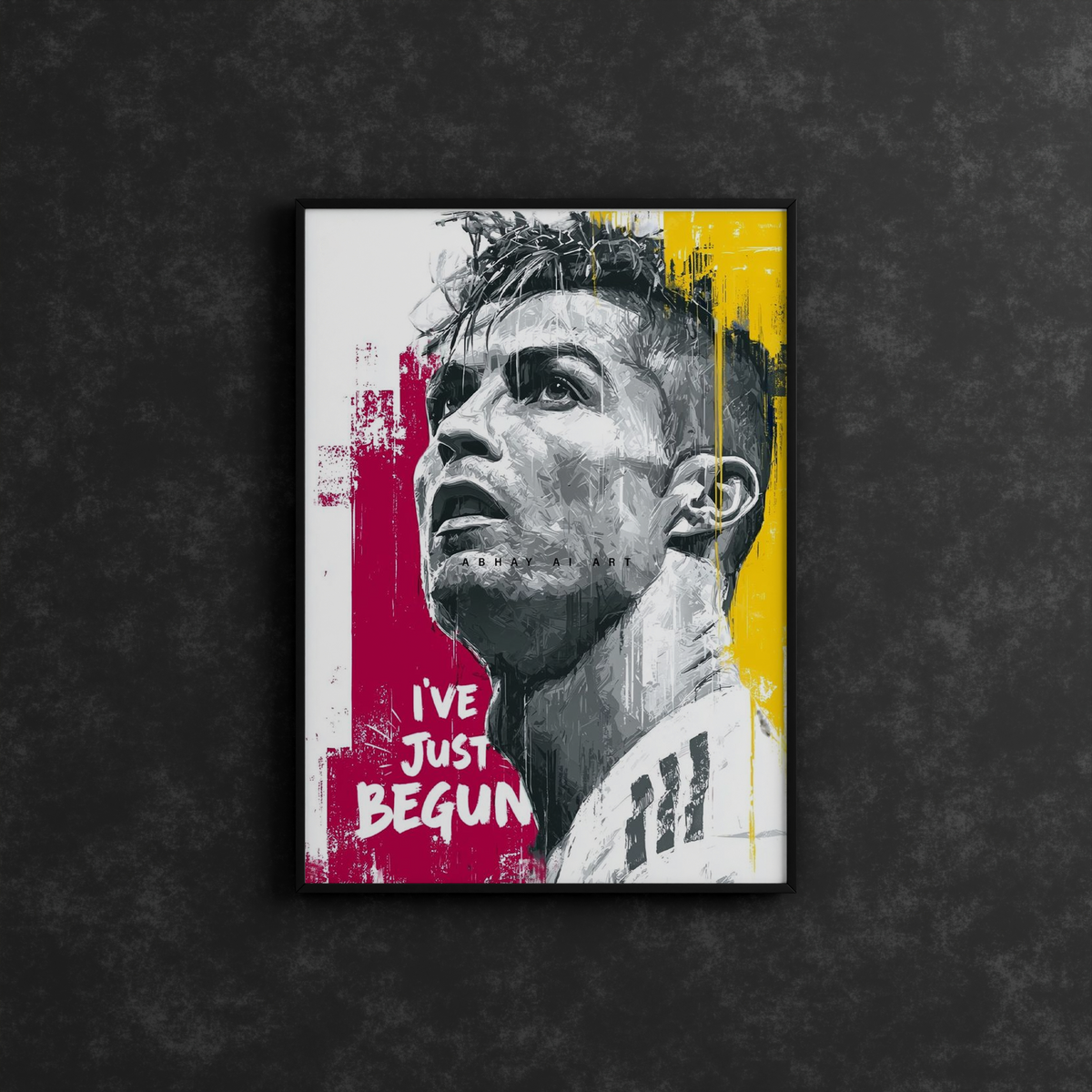 CR7 Relentless Mindset Abstract Frame