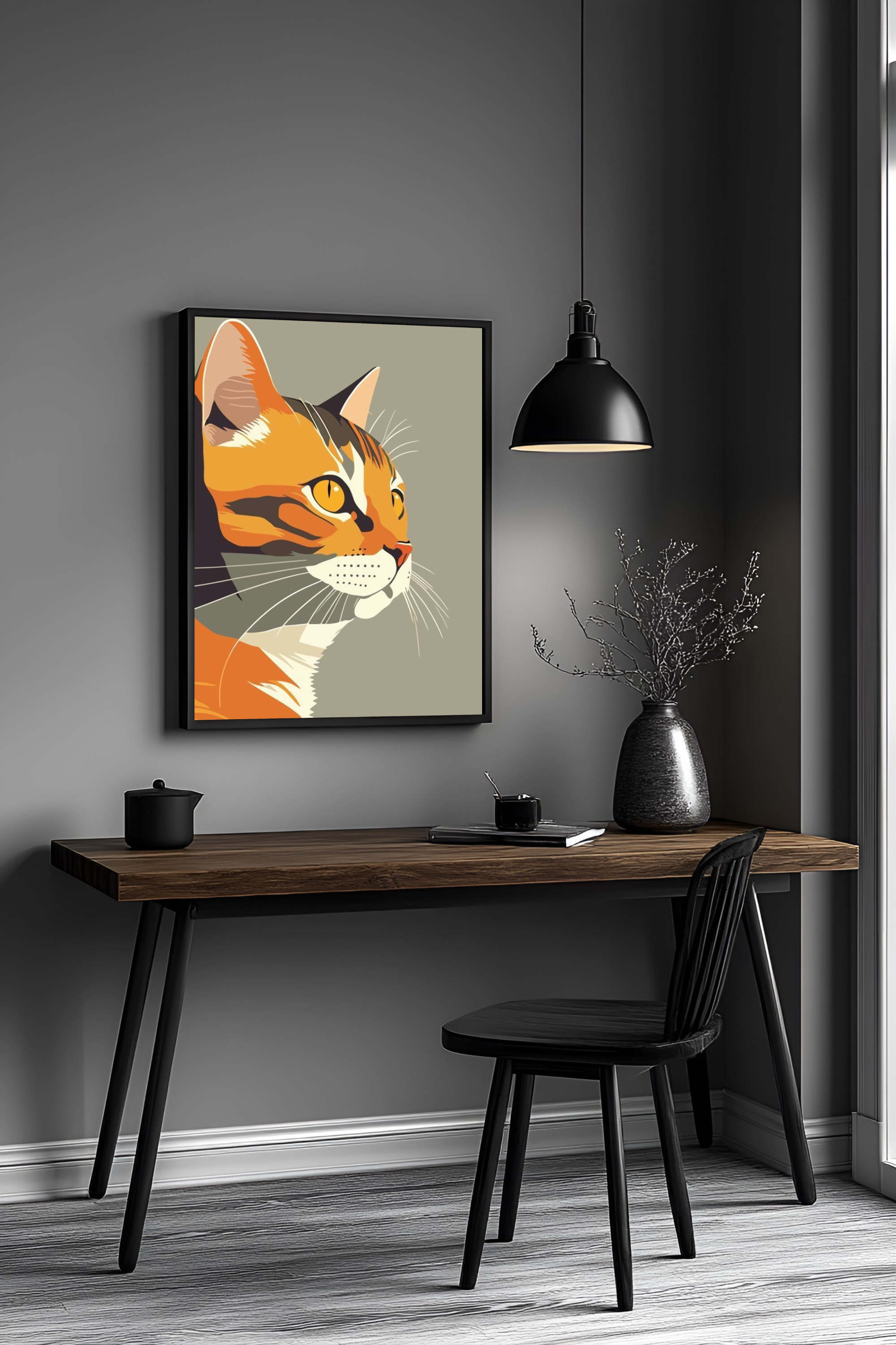 The Vigilant Tabby Modern Pop Frame