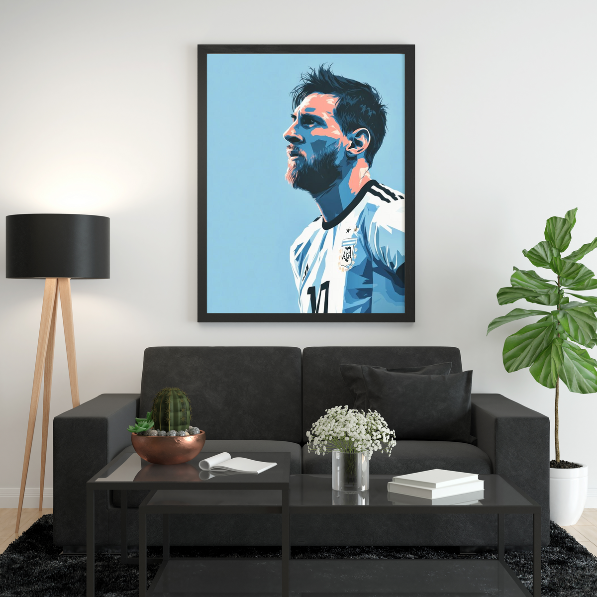 Lionel Messi "The GOAT" Argentina Frame
