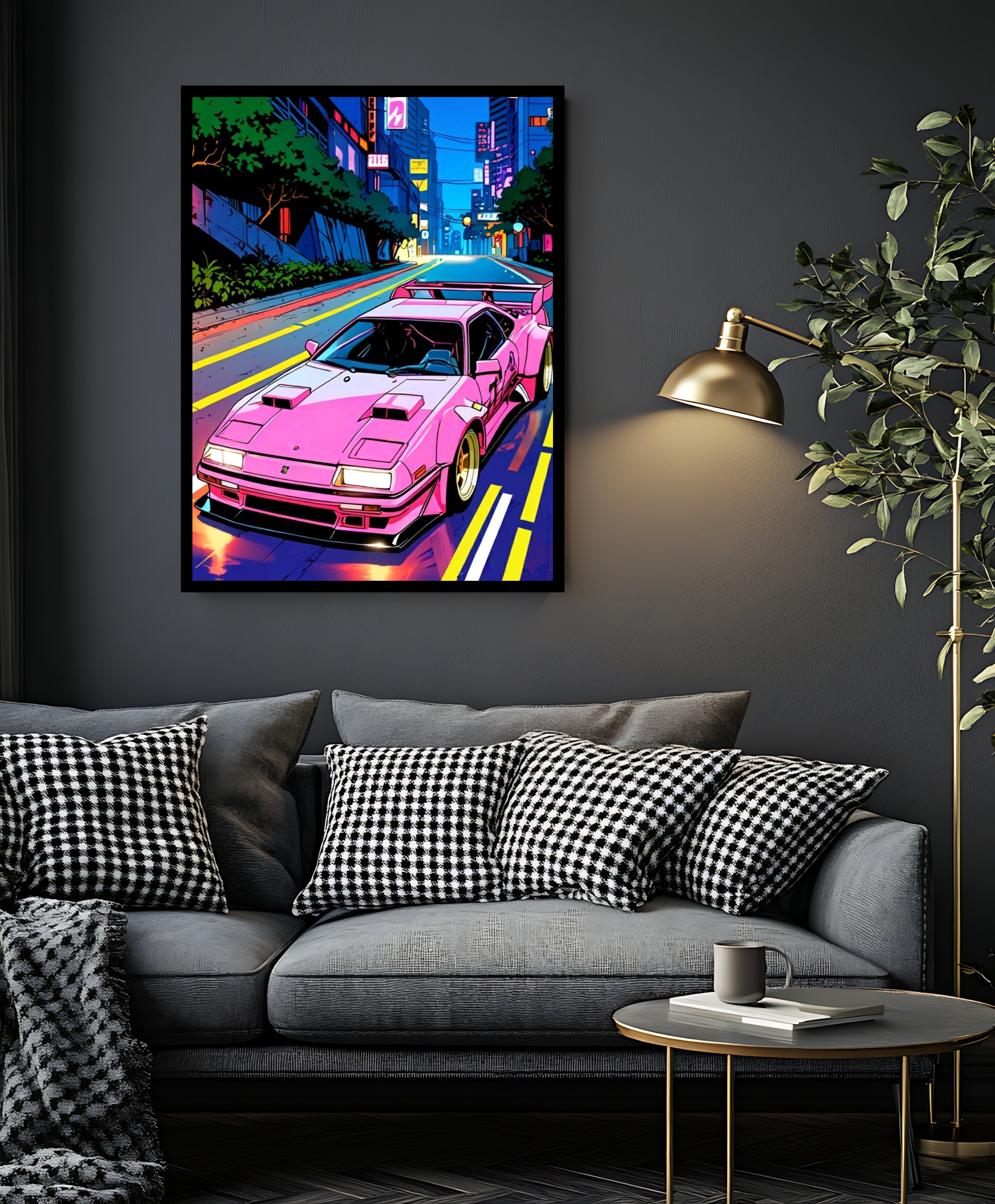 Synthwave Night Drive Frame