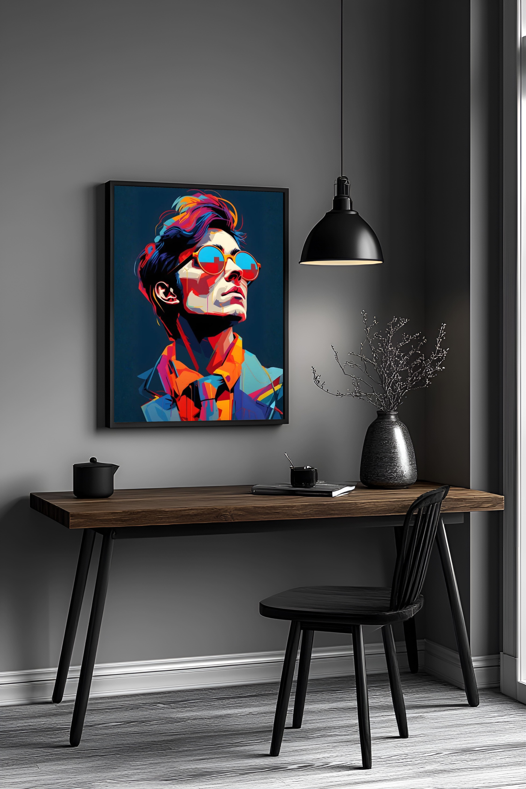 The Prismatic Stallion Abstract Frame