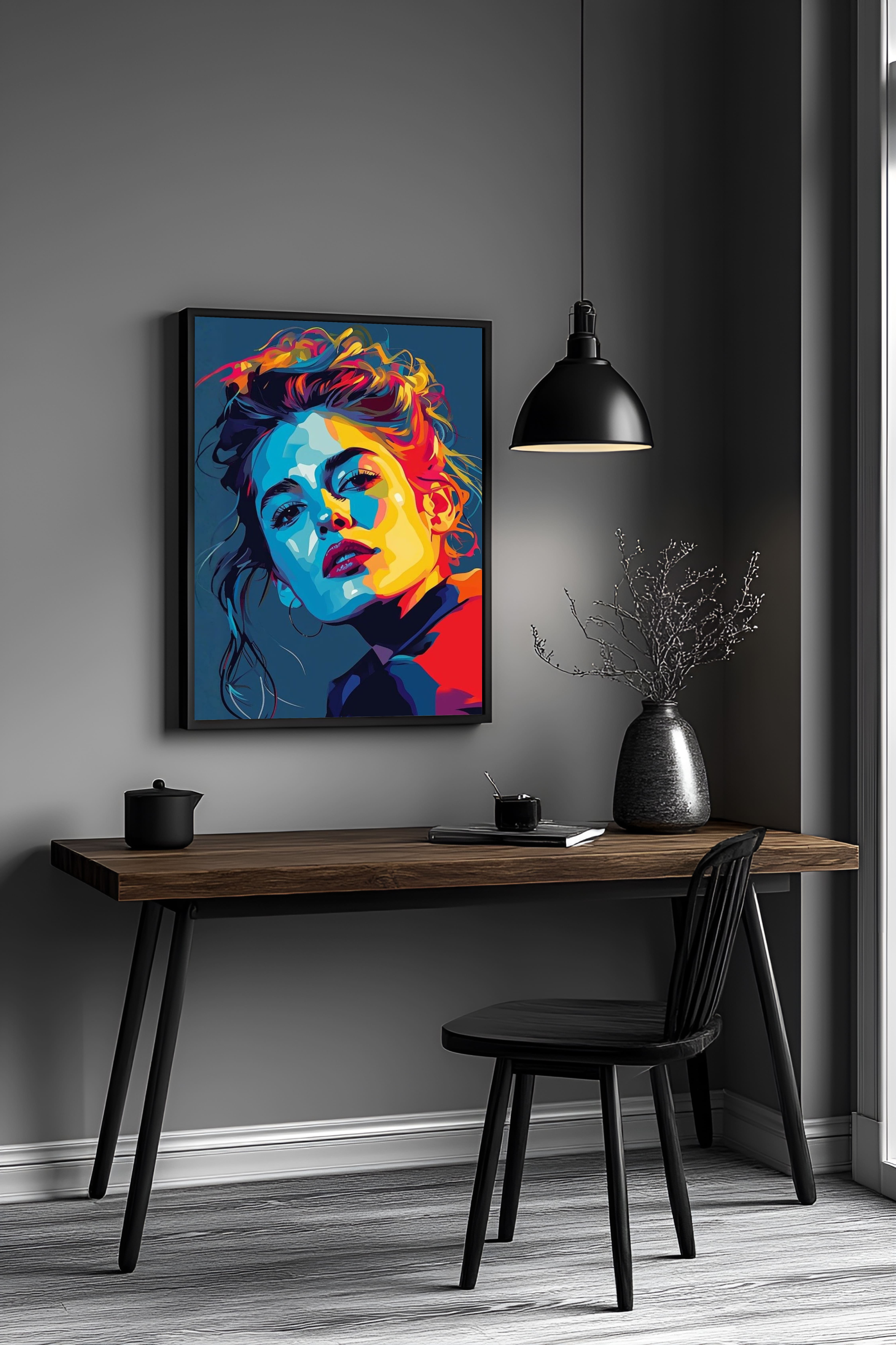 The Prismatic Stallion Abstract Frame