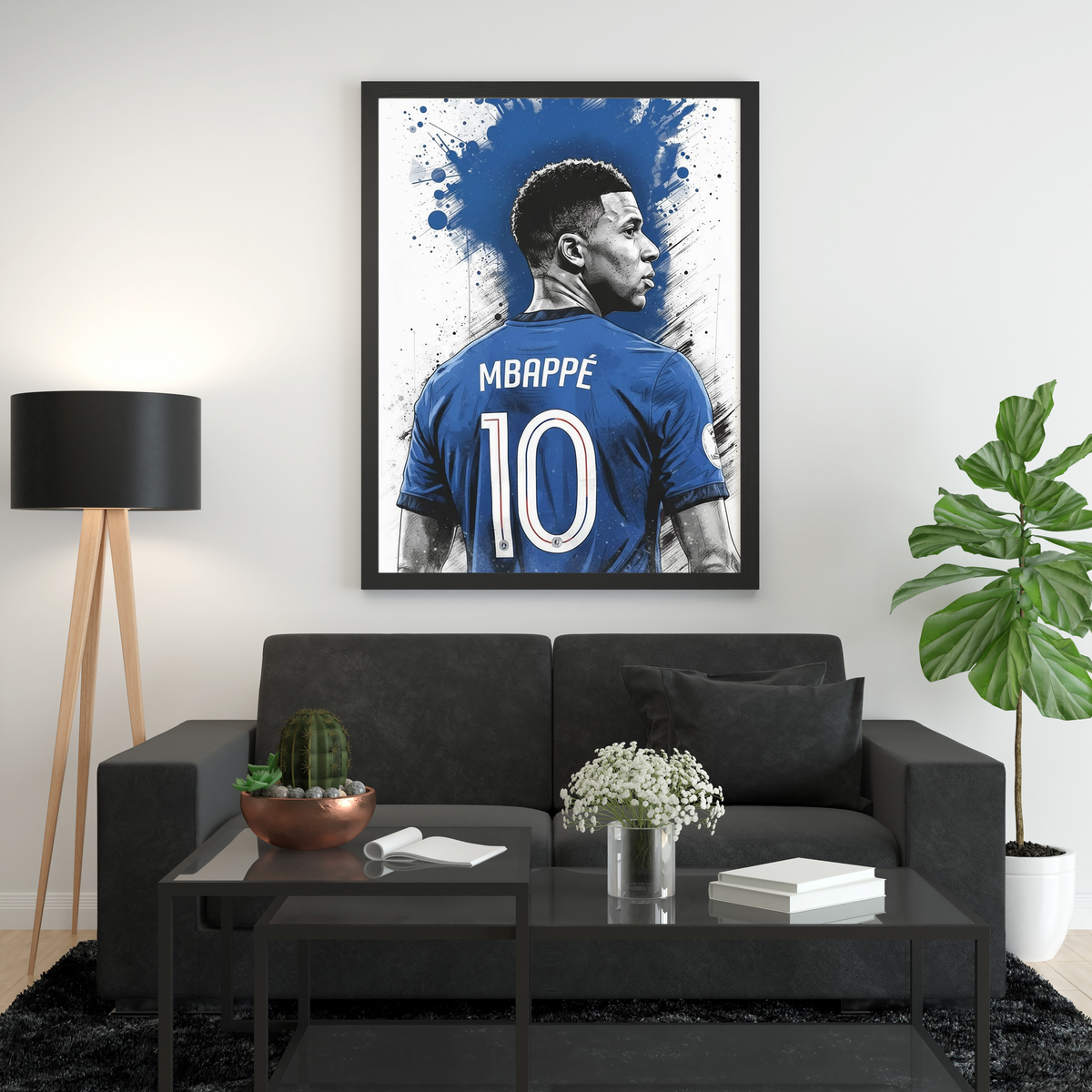Kylian Mbappé No. 10 Dynamic Frame