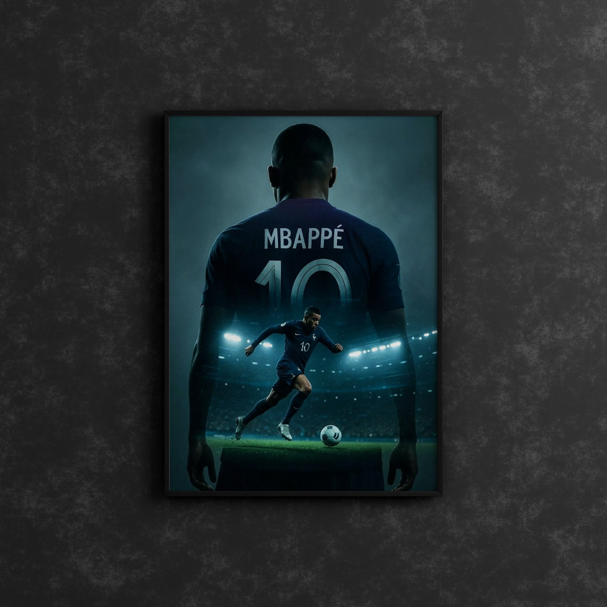 Kylian Mbappé No. 10 Double-Exposure Frame