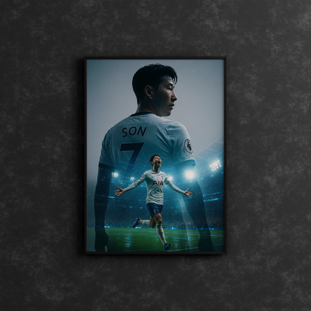 Son Heung-min No. 7 Double-Exposure Frame