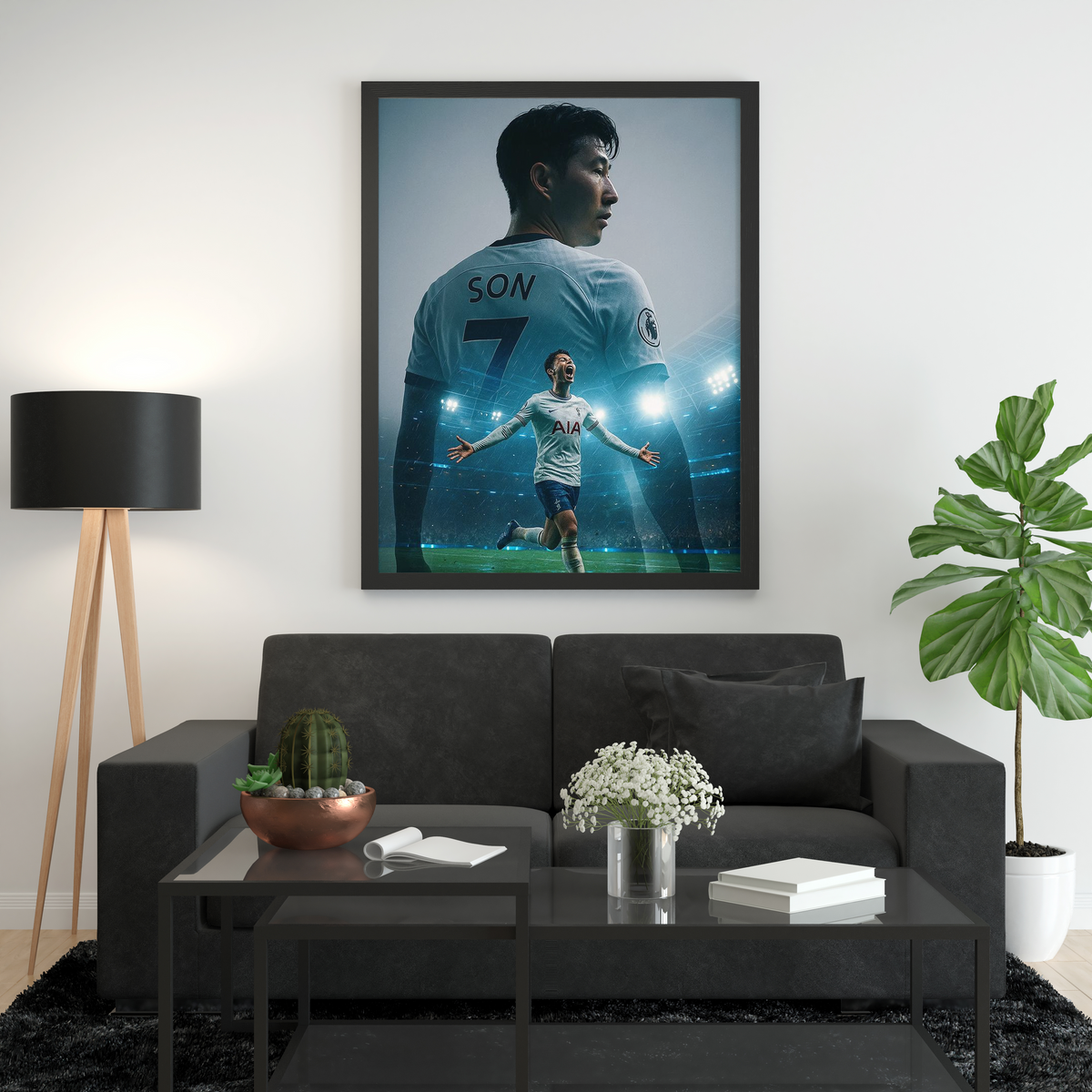 Son Heung-min No. 7 Double-Exposure Frame