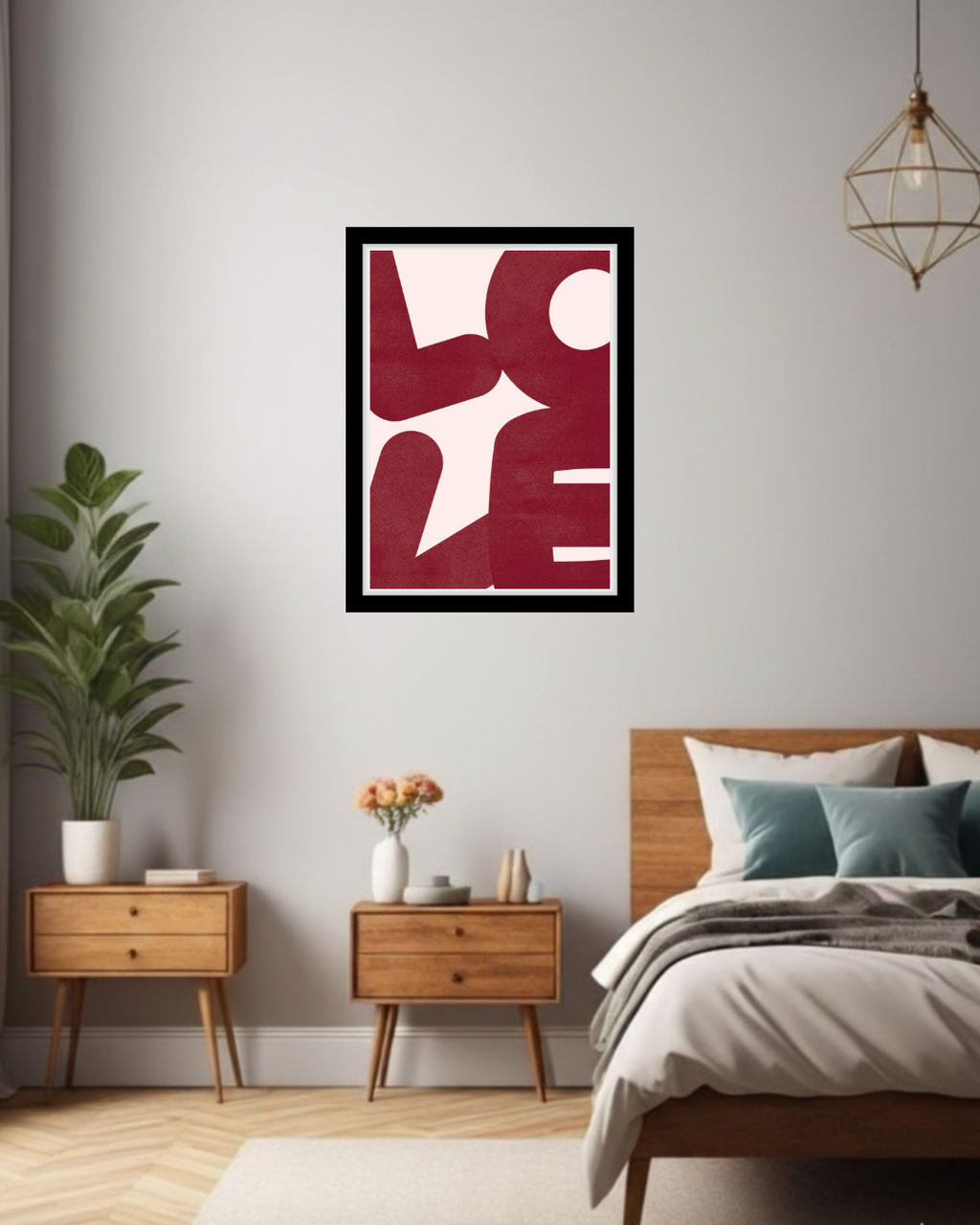 Abstract Love Statement Print