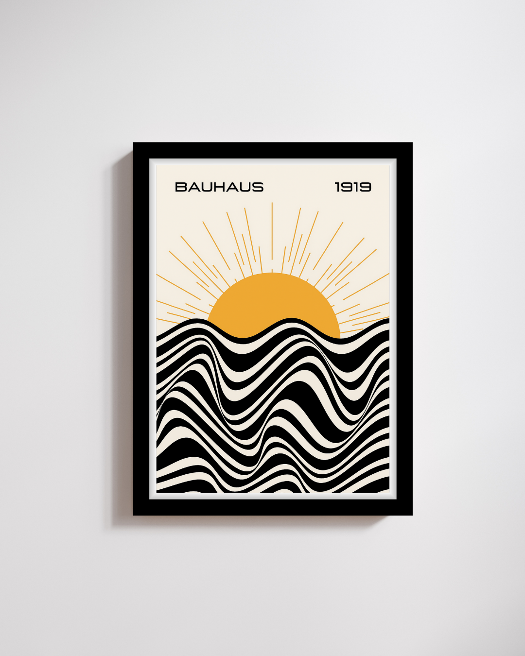 Bauhaus Wavy Sunset Art