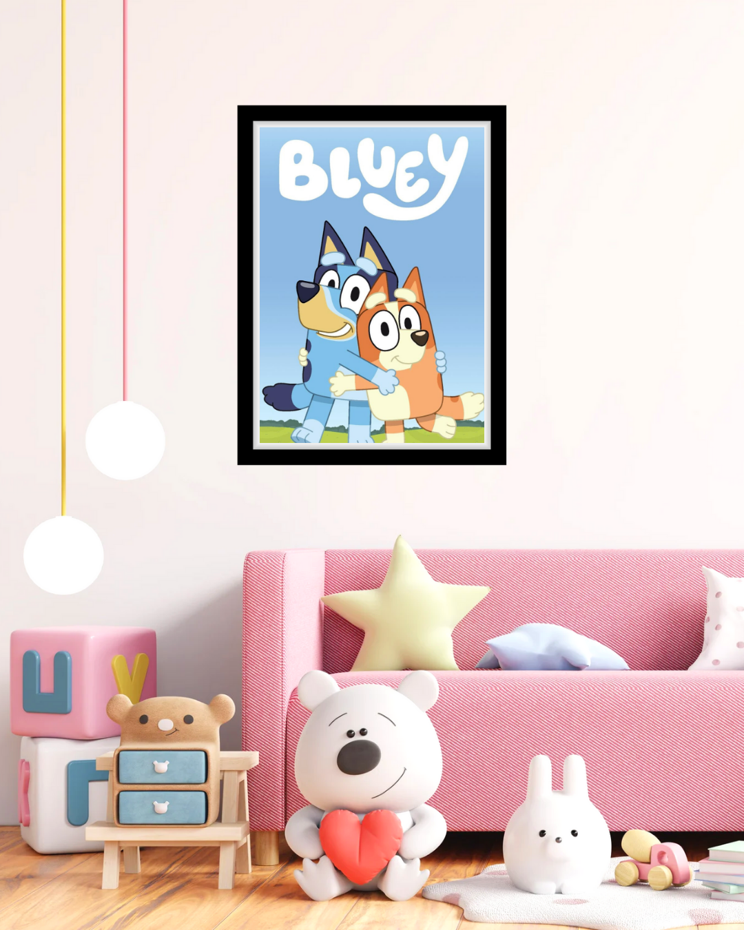 Bluey and Bingo Hugging