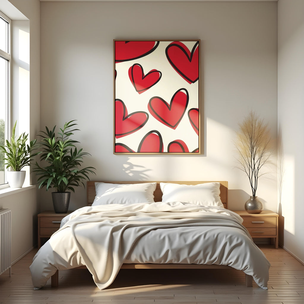 Bold Pop-Art Heart Pattern