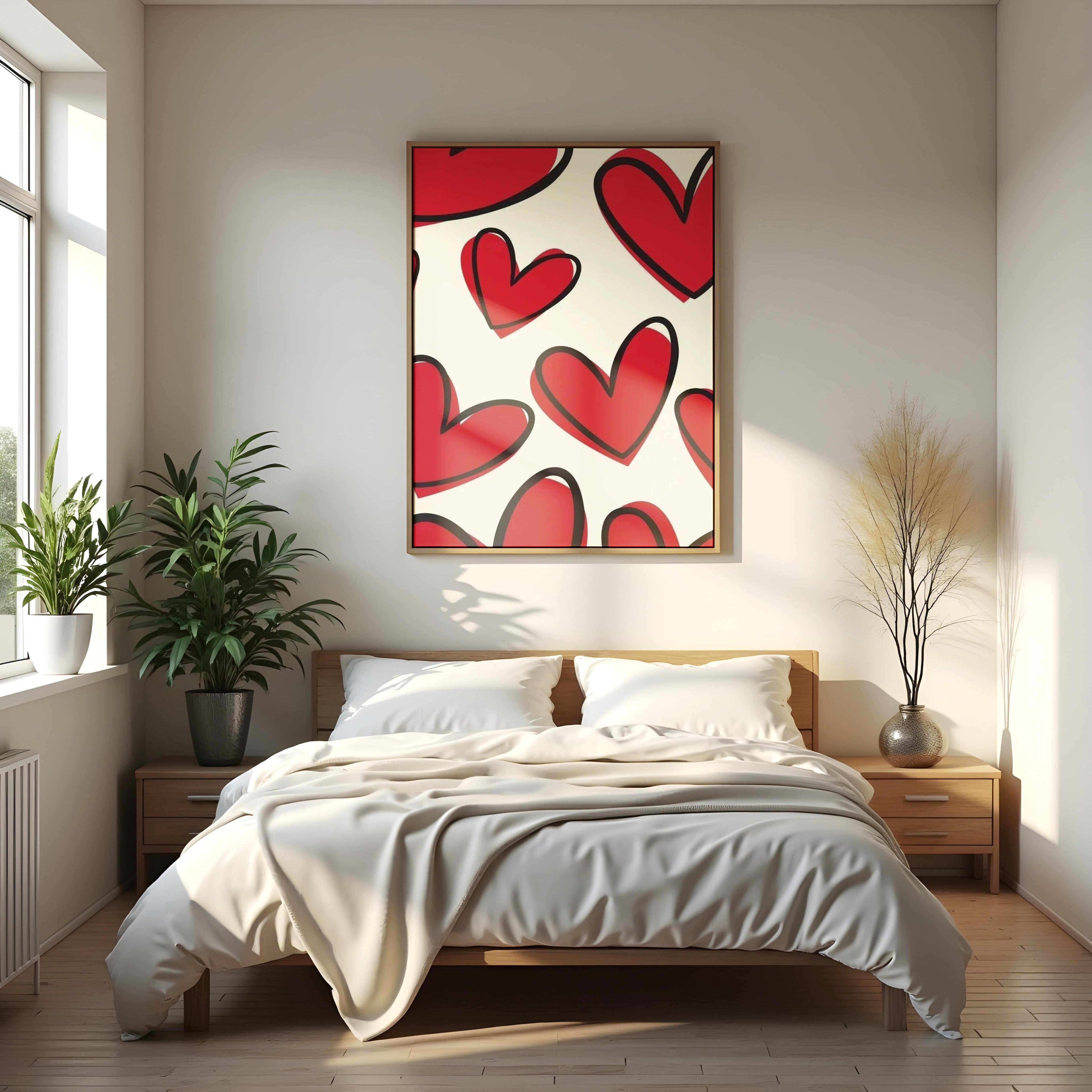 Bold Pop-Art Heart Pattern
