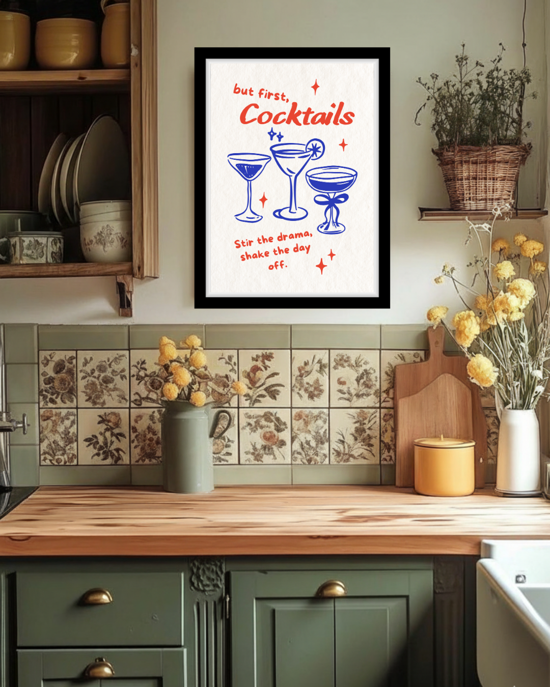 But First, Cocktails Bar Art