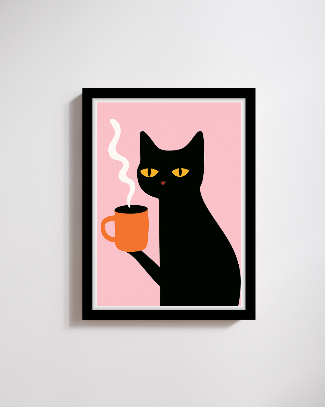 Coffee Cat Morning Ritual