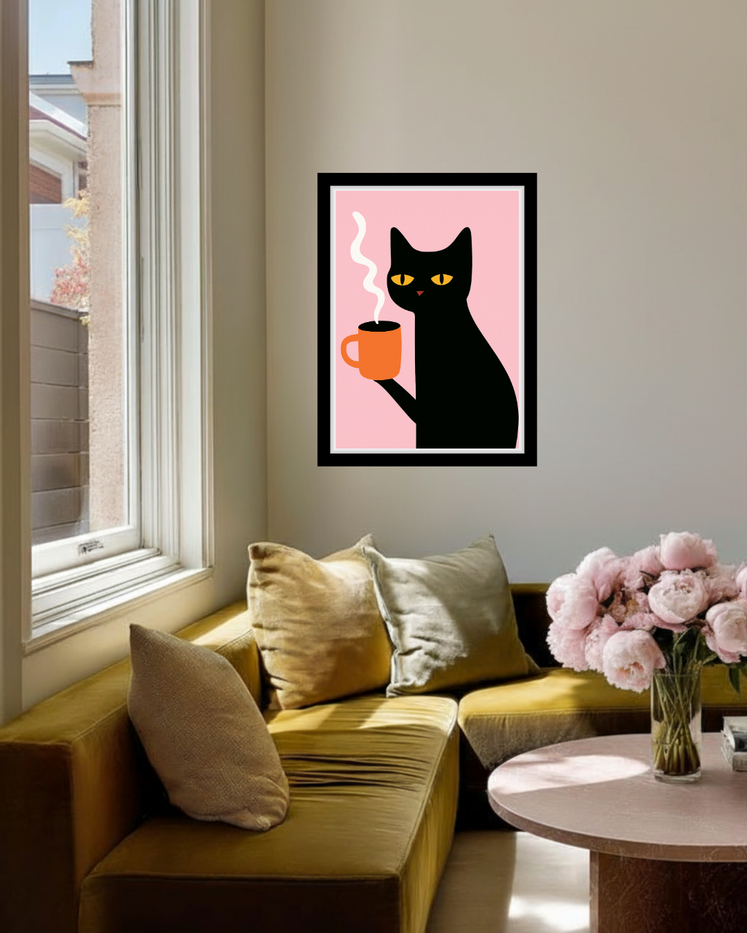 Coffee Cat Morning Ritual