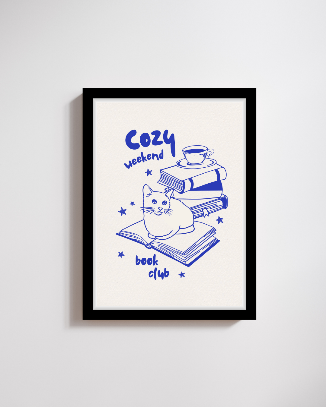 Cozy Weekend Book Club Cat