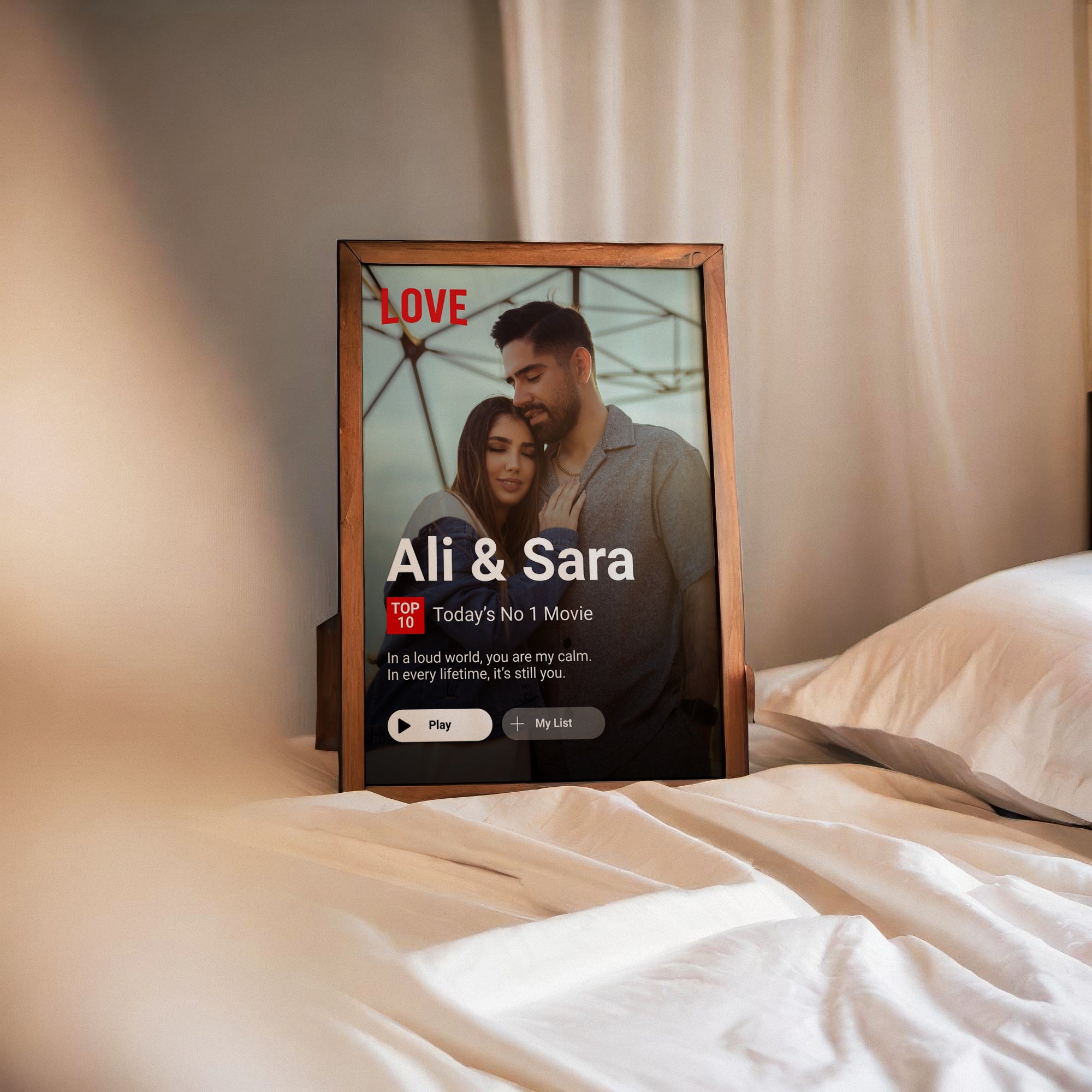 Custom Movie Interface Couple Wall Frame