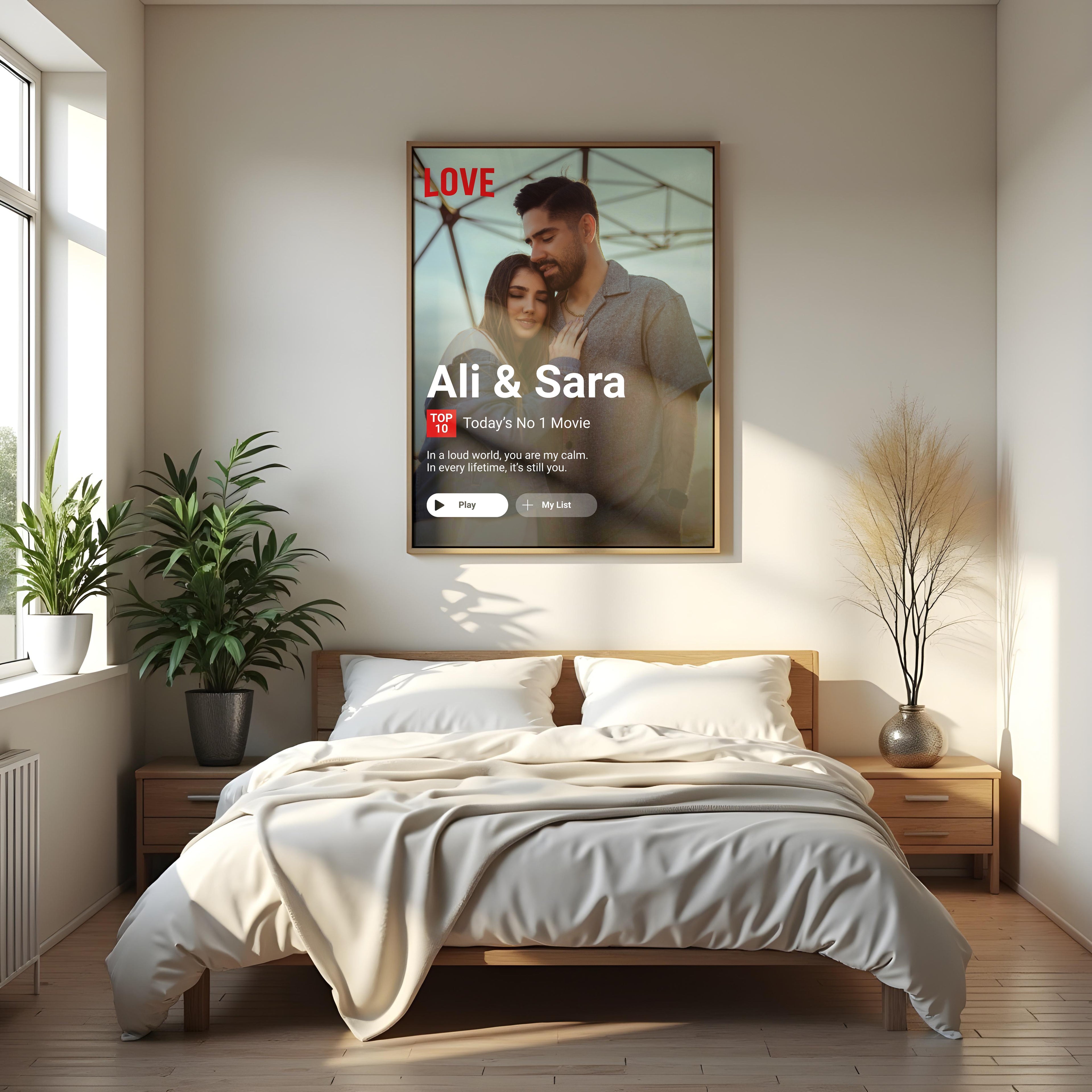Custom Movie Interface Couple Wall Frame