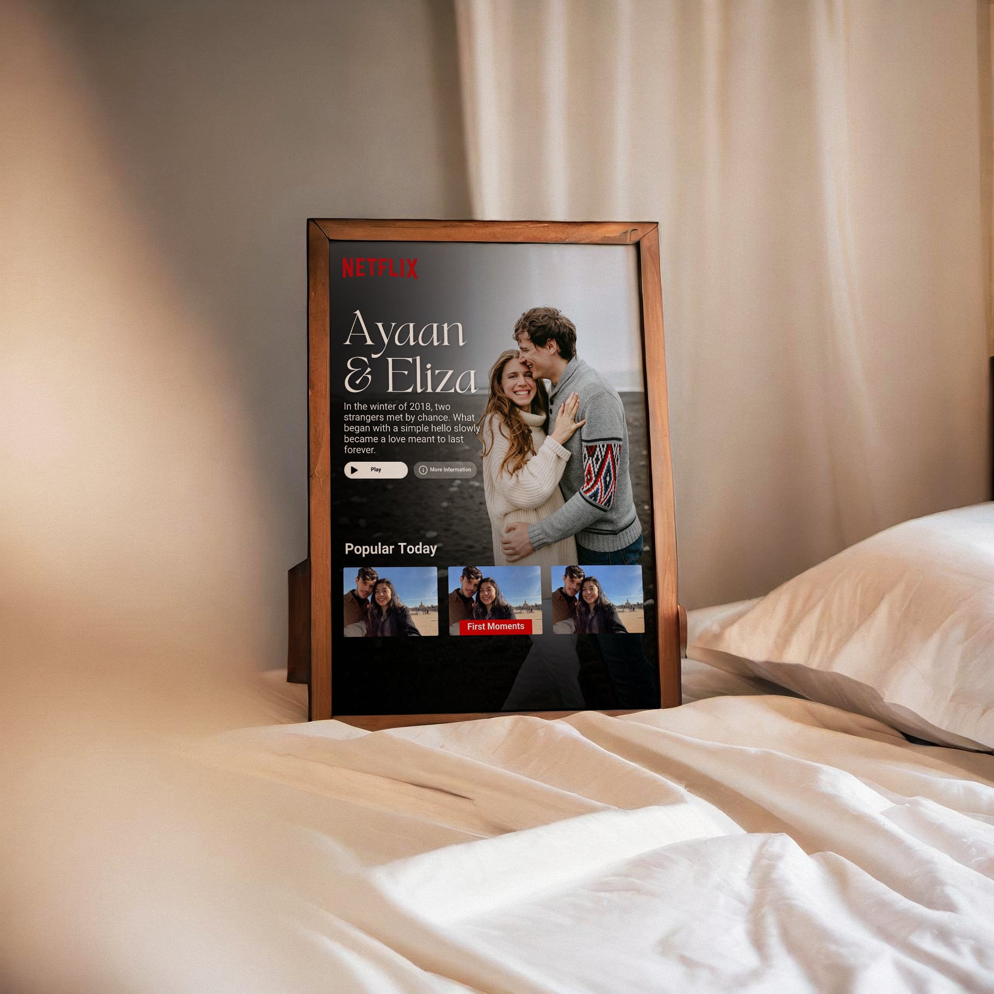 Custom Netflix Style Love Story Frame