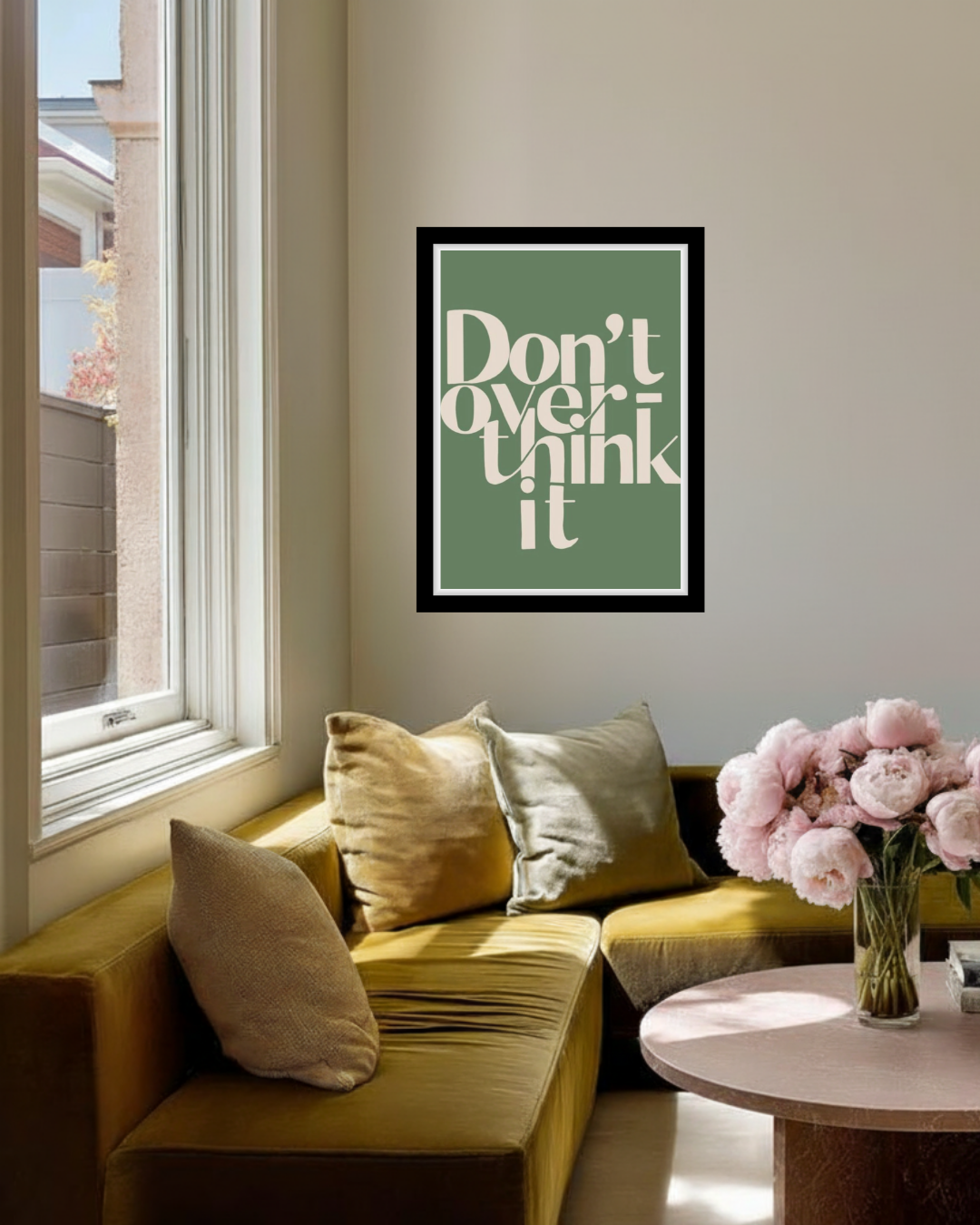 Don't Overthink It Minimalist Print
