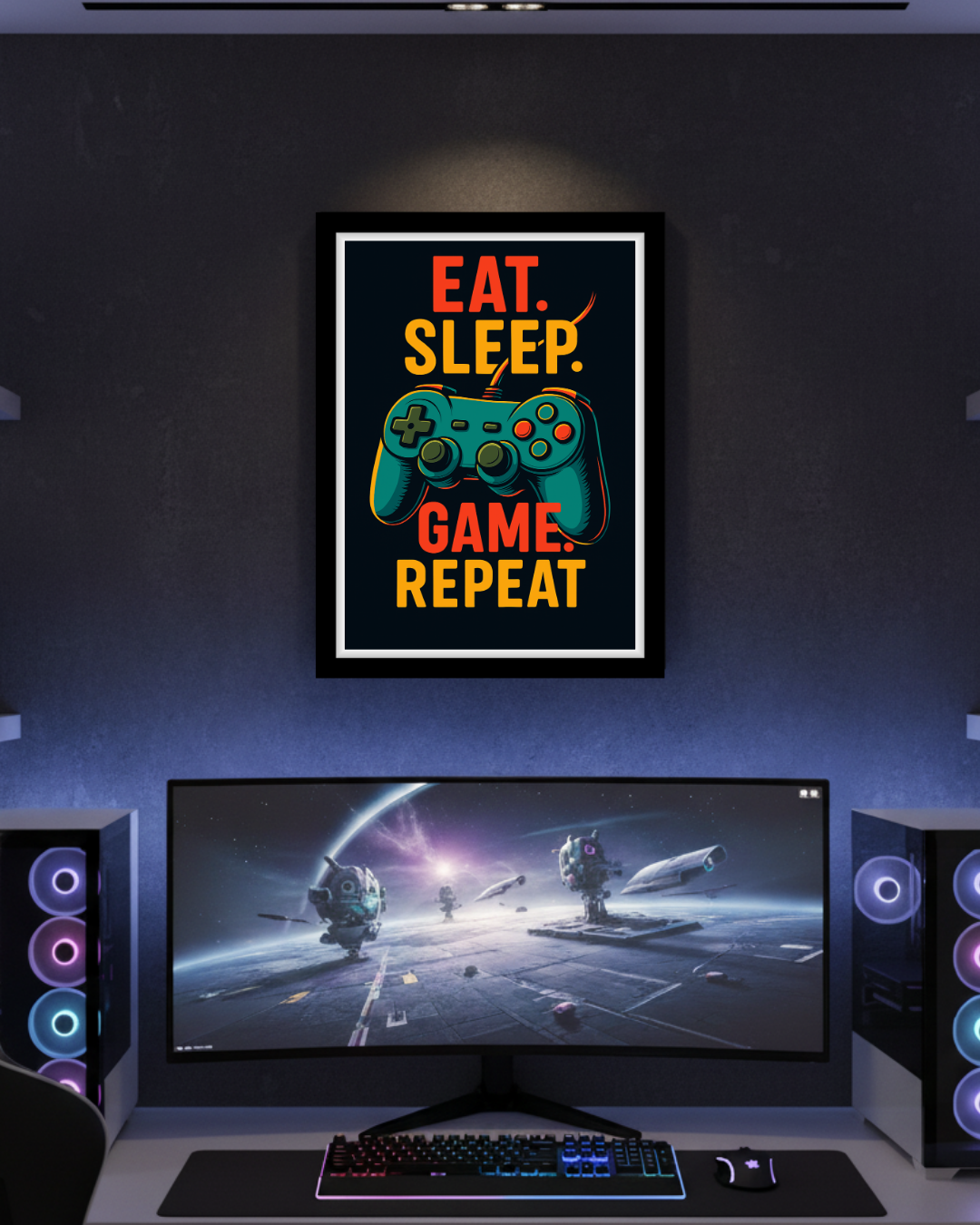 Eat Sleep Game Repeat Controller