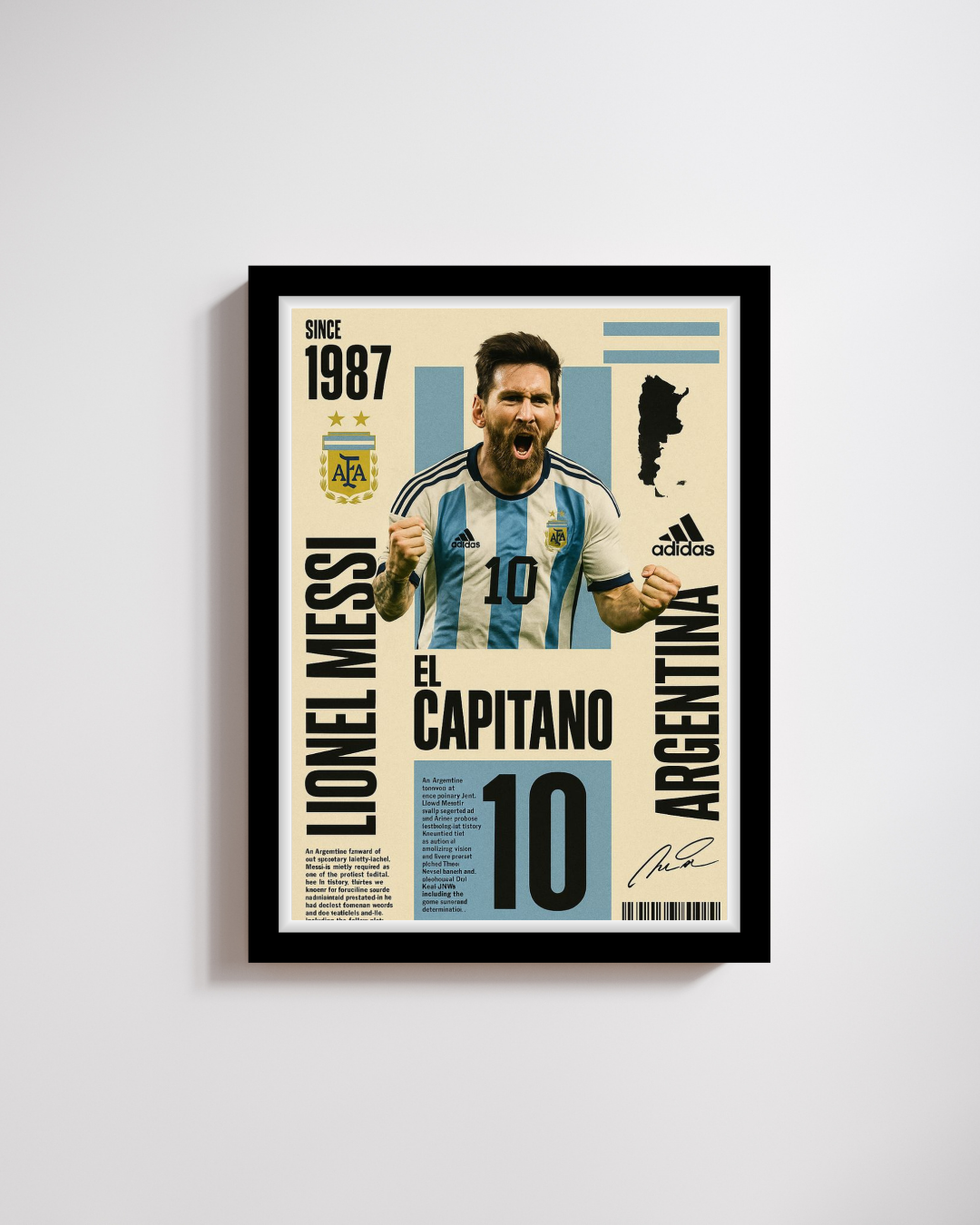 Lionel Messi Argentina Frame