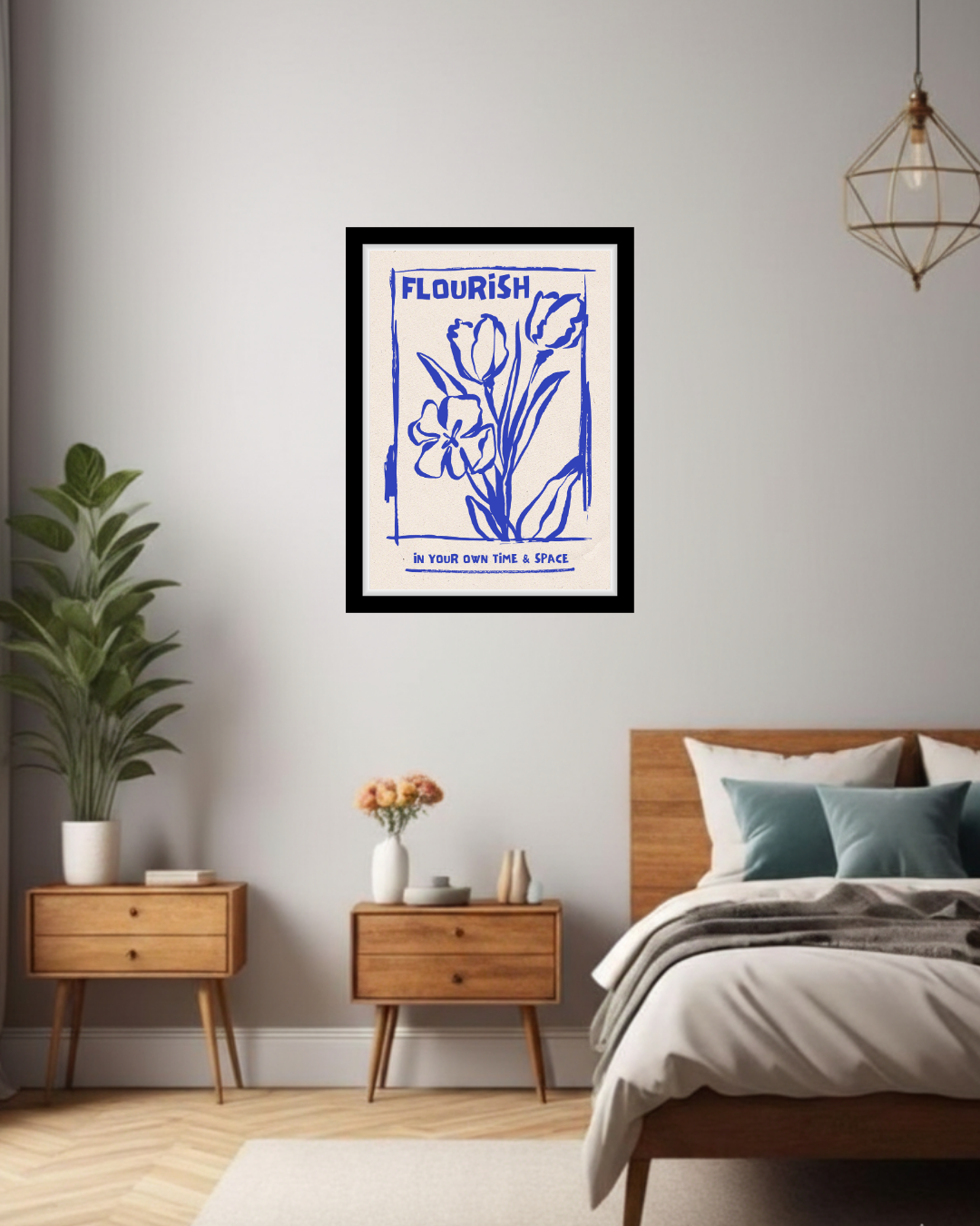 Flourish in Blue Floral Art