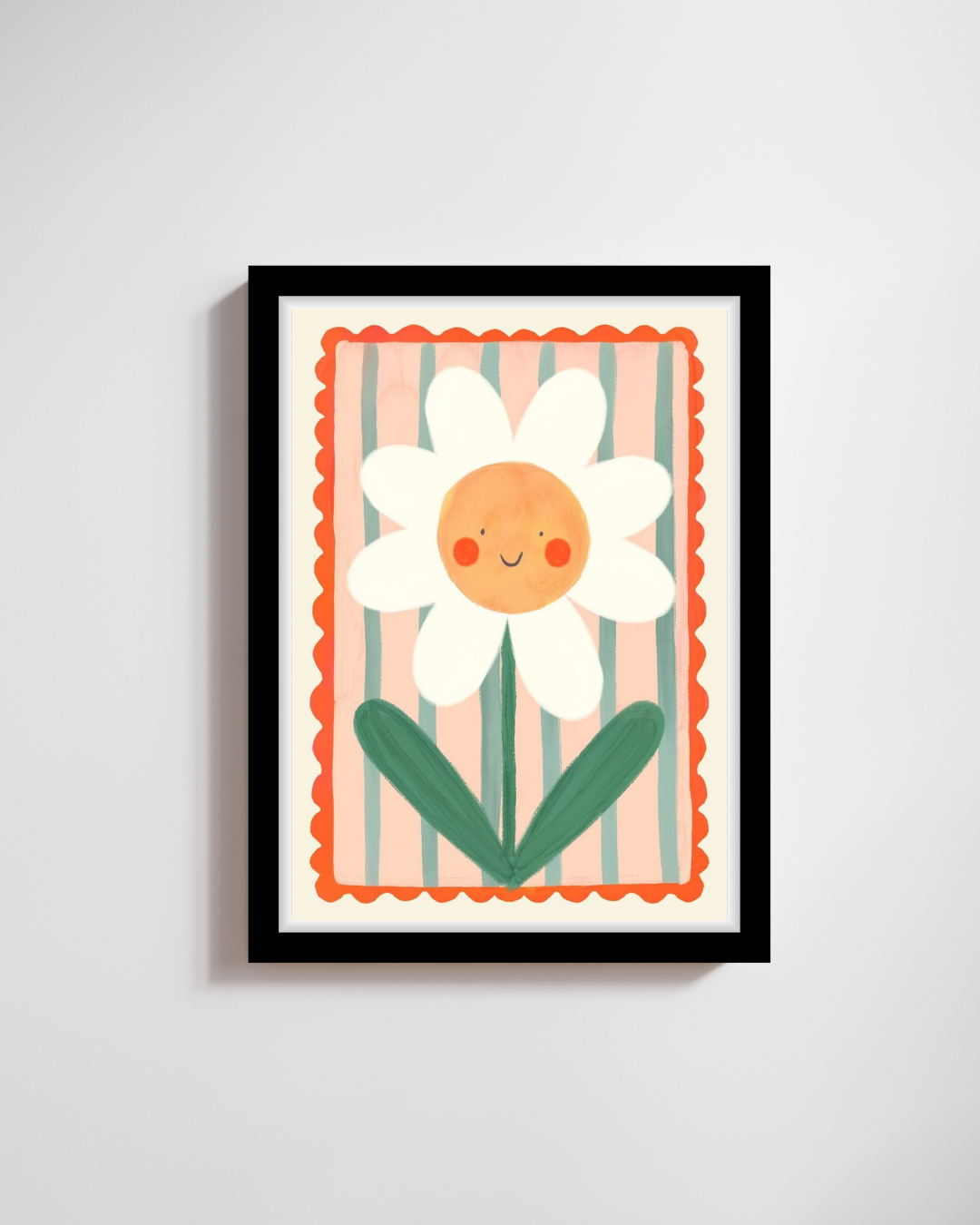 Happy Daisy Stripe Art
