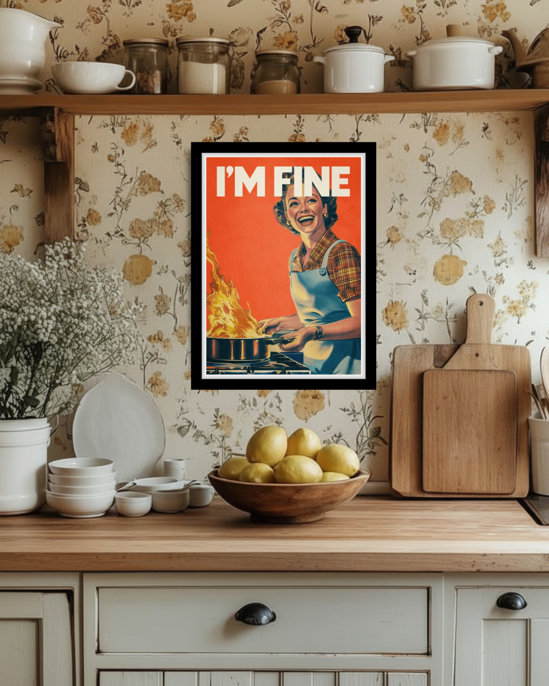 I'm Fine Kitchen Humor