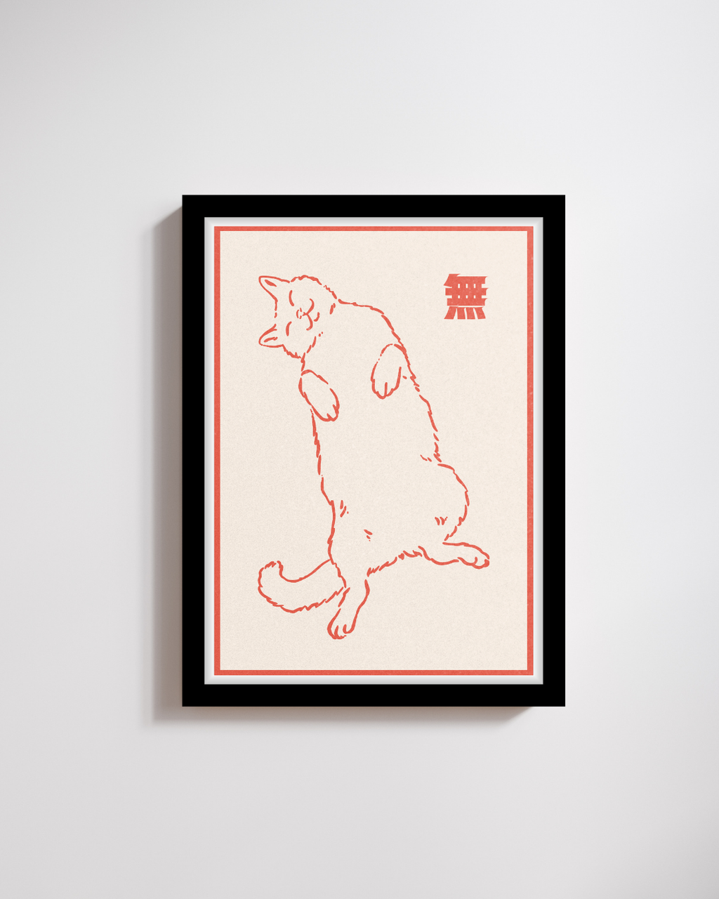 Lazy Cat Zen Print