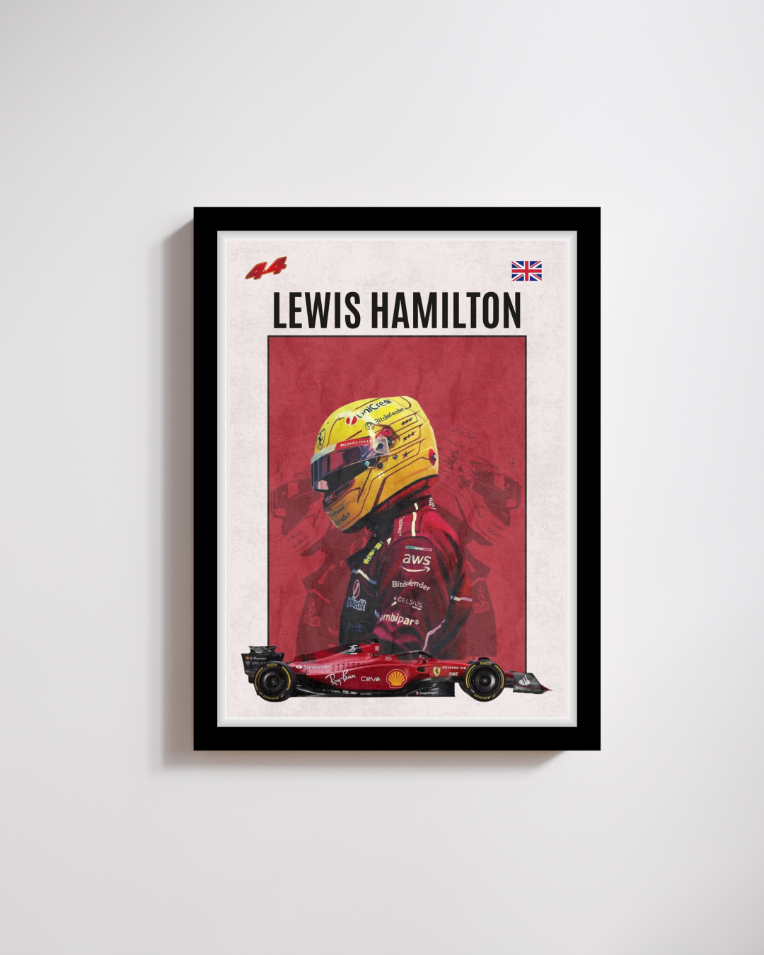 Lewis Hamilton Scuderia Ferrari Frame