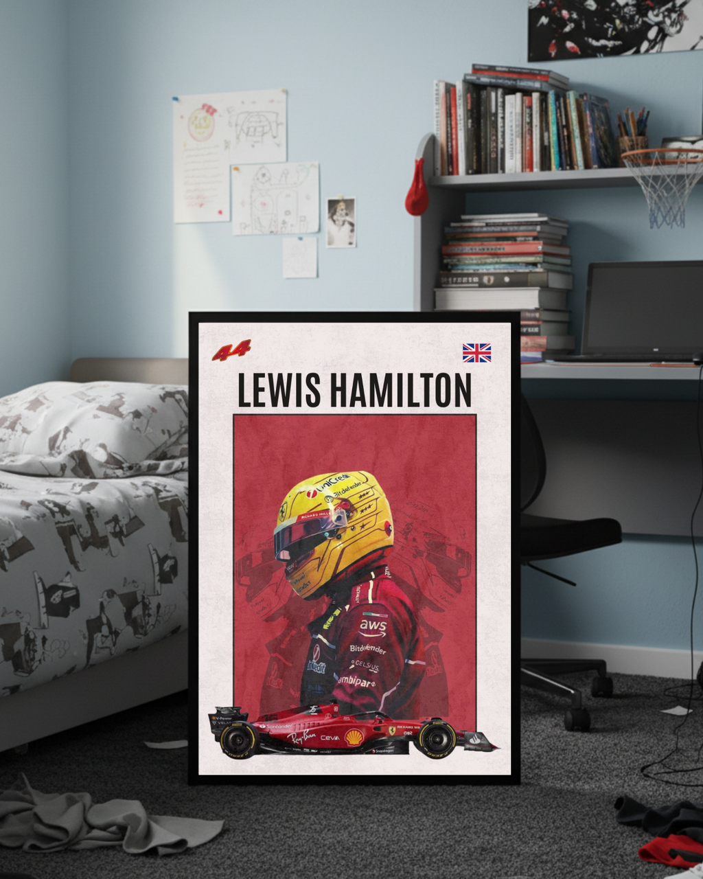 Lewis Hamilton Scuderia Ferrari Frame