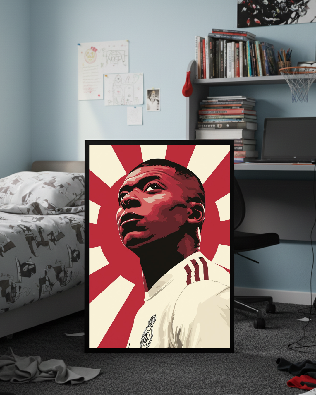 Kylian Mbappé Real Madrid Illustration Frame