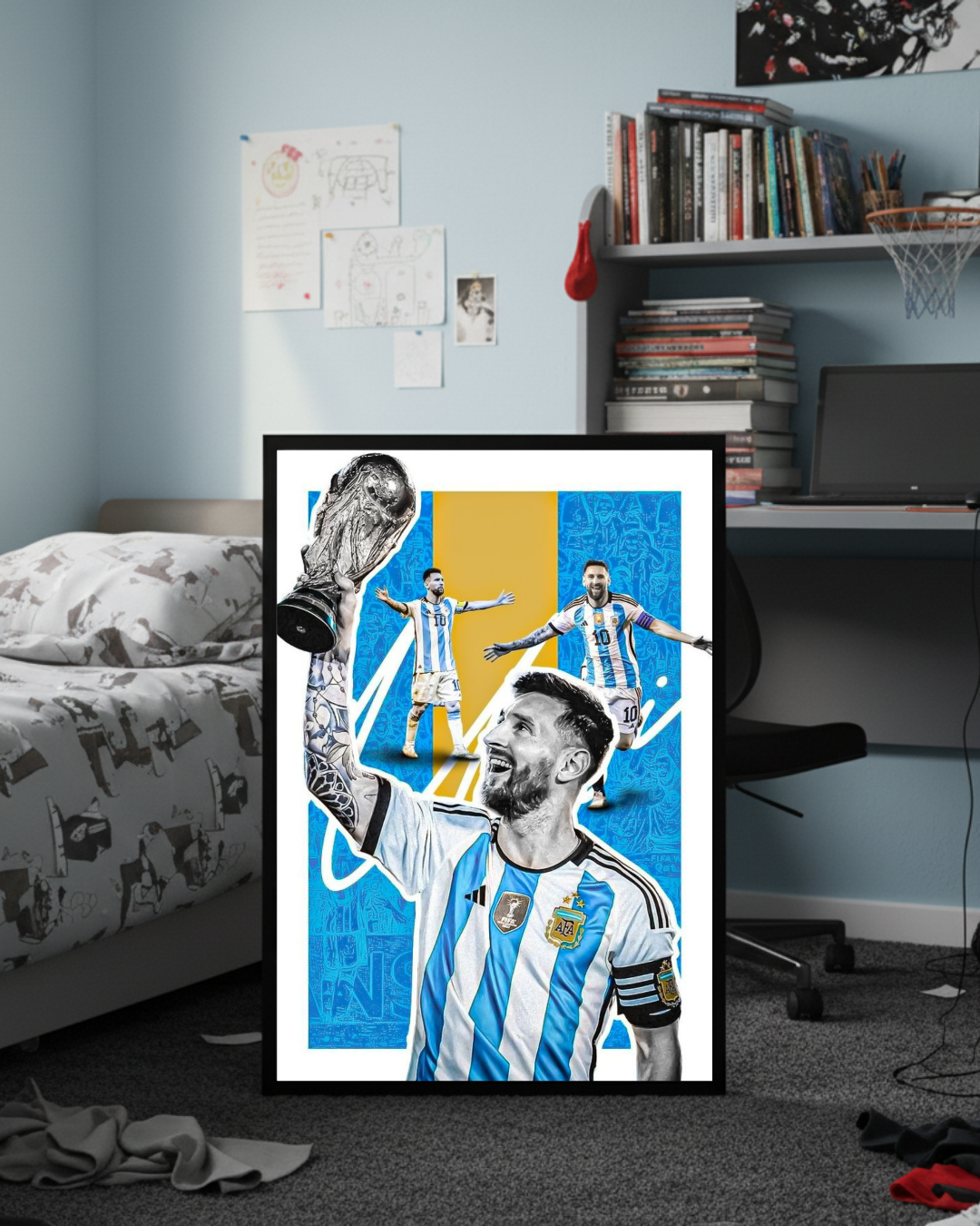 Lionel Messi Argentina Champions Frame