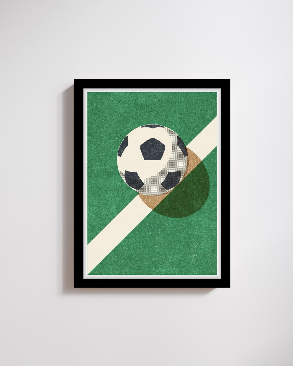 Classic Football Pitch Art Print Frame