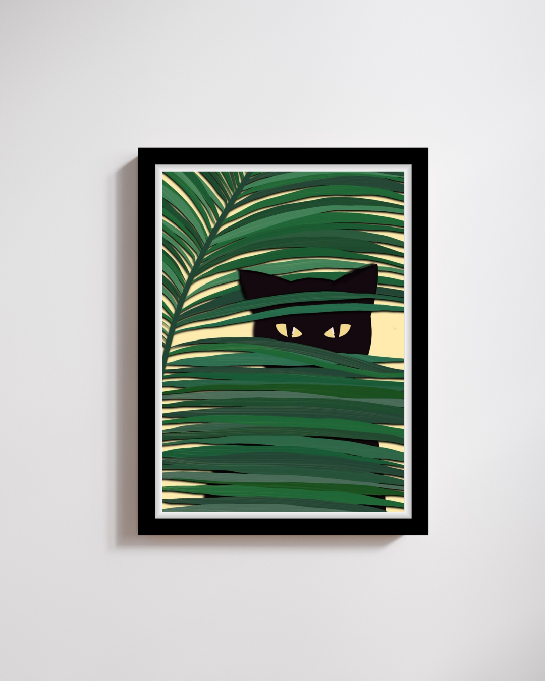 Peek-a-Boo Cat in Jungle