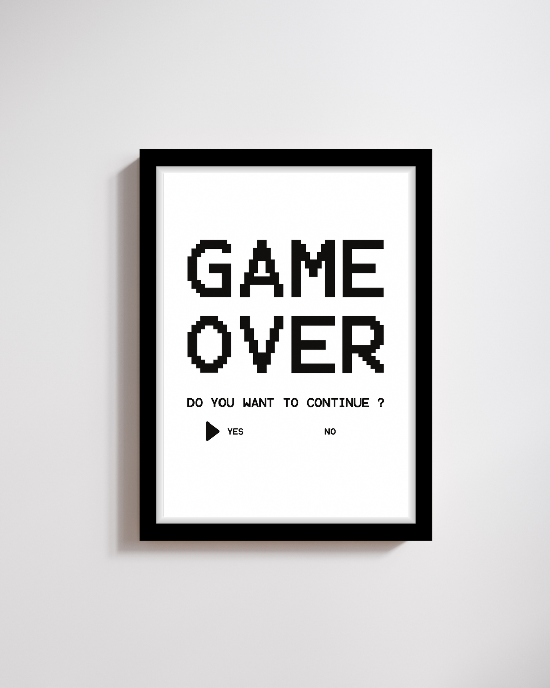 Pixel Art Game Over Screen
