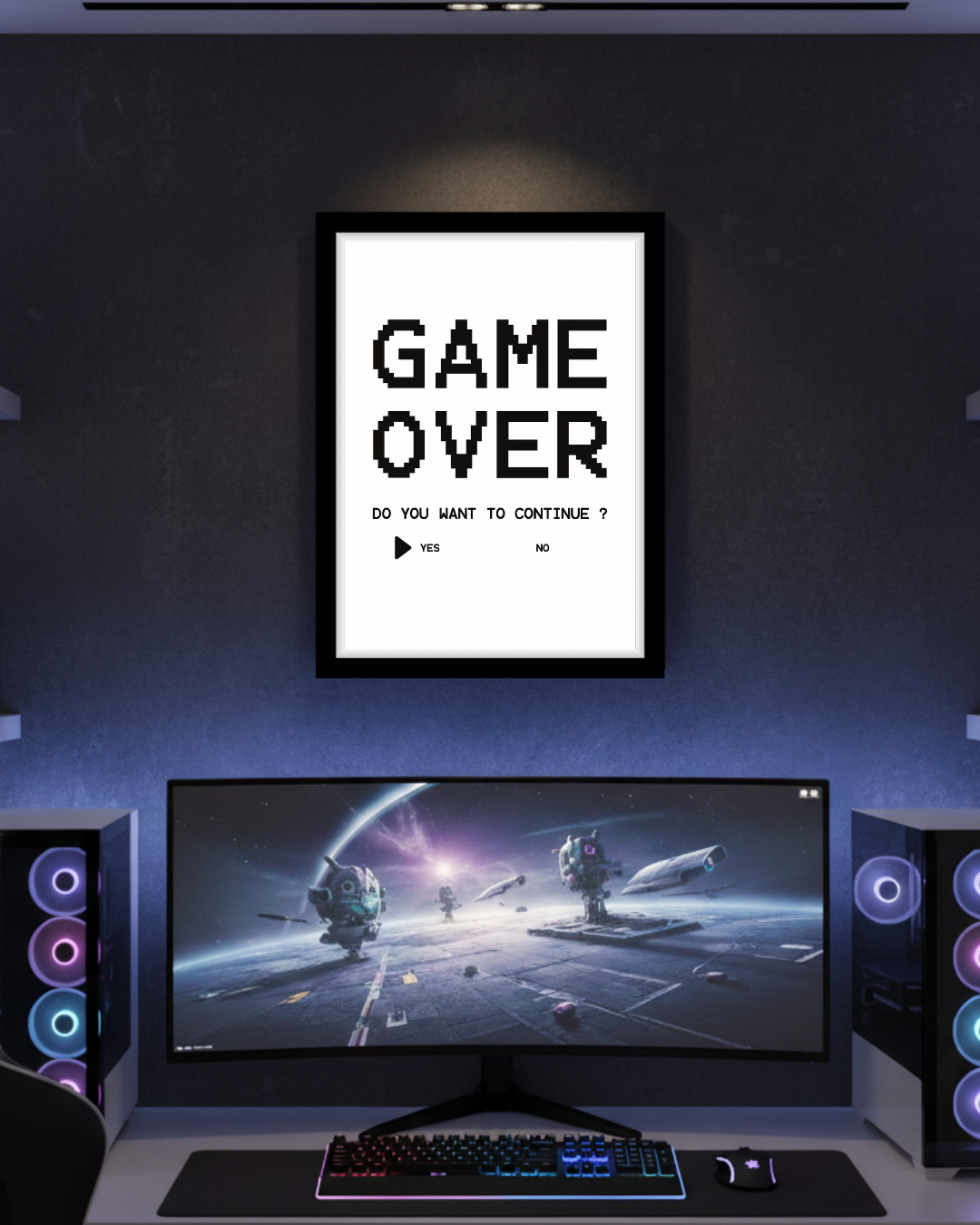 Pixel Art Game Over Screen