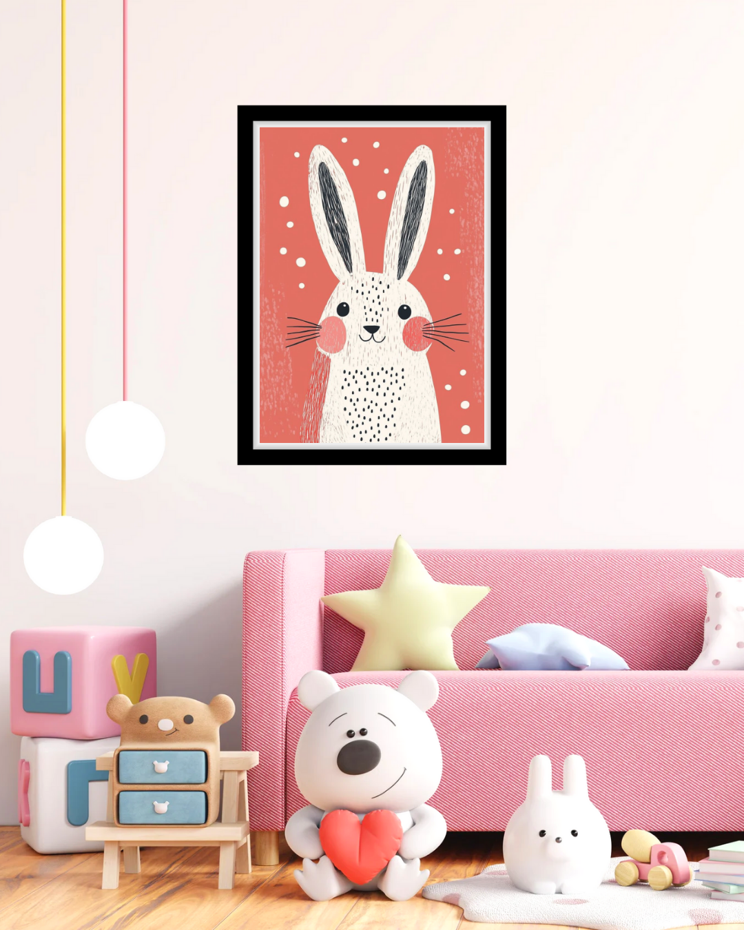 Playful Polka Dot Bunny