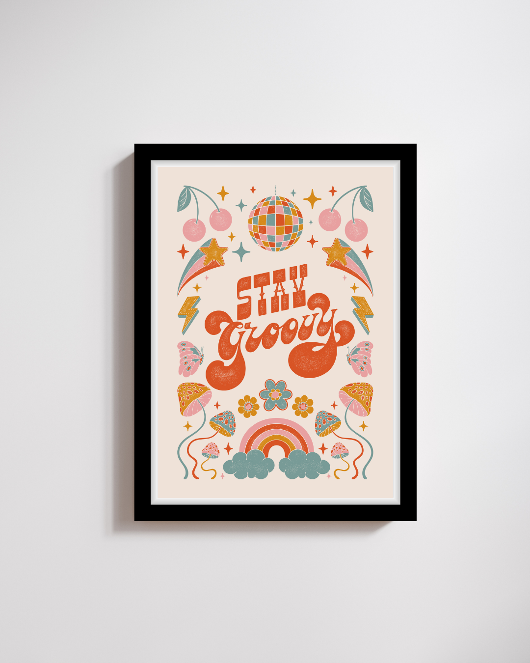 Stay Groovy Disco Wall Art