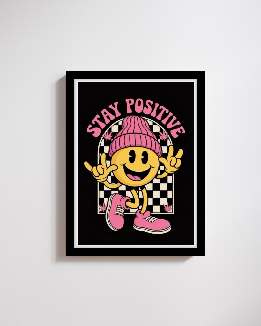 Stay Positive Smiley Art