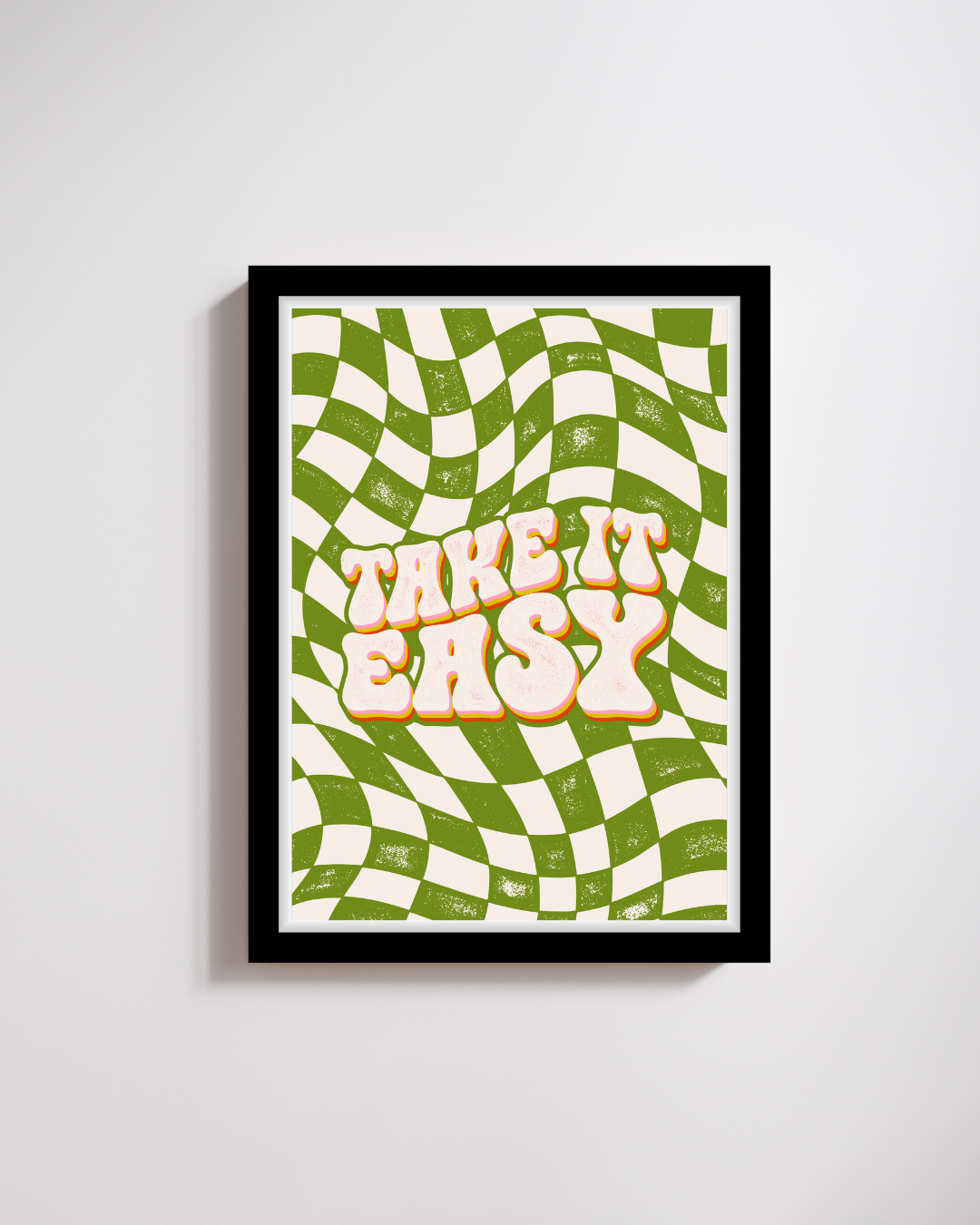 Take It Easy Checkerboard Print