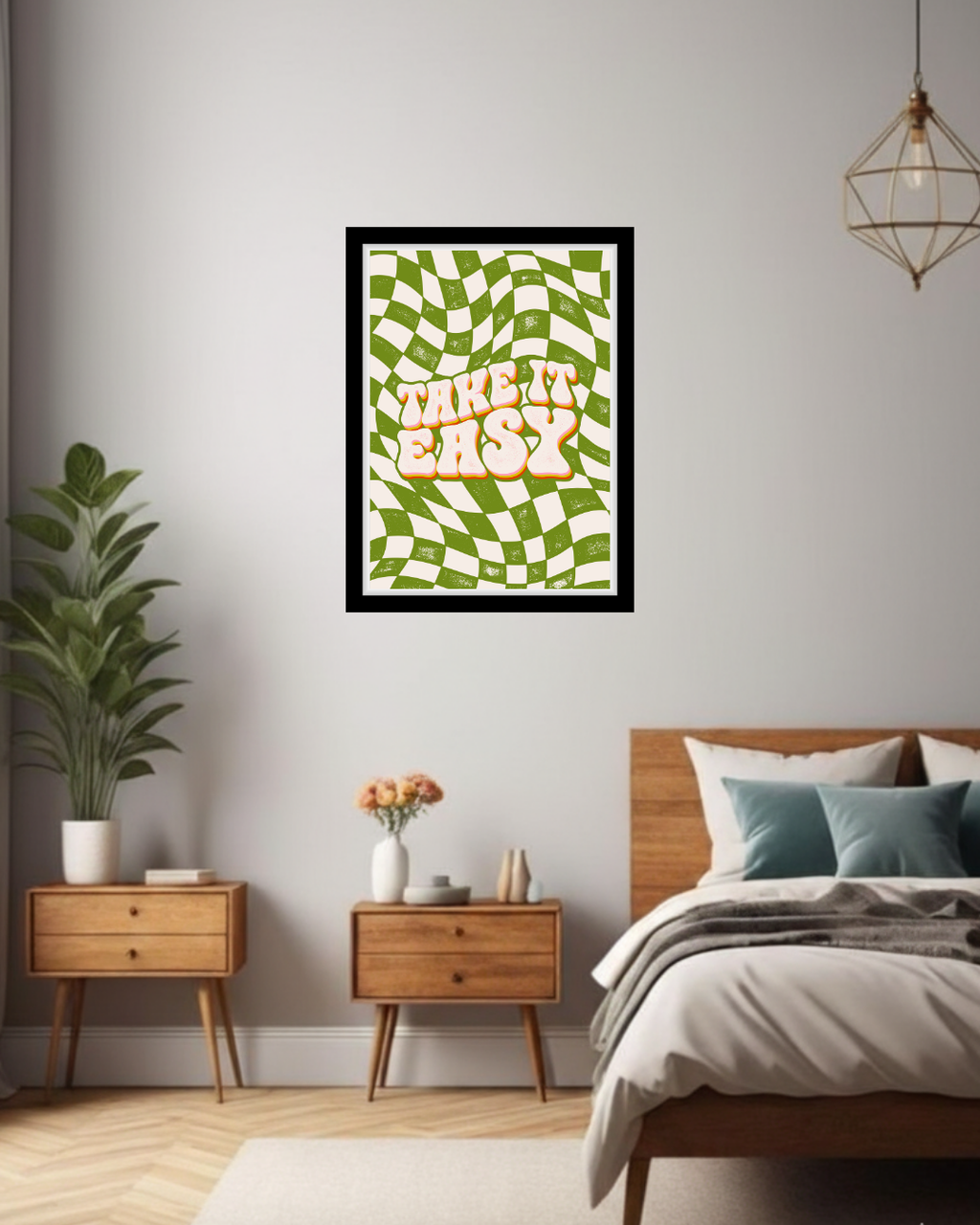 Take It Easy Checkerboard Print