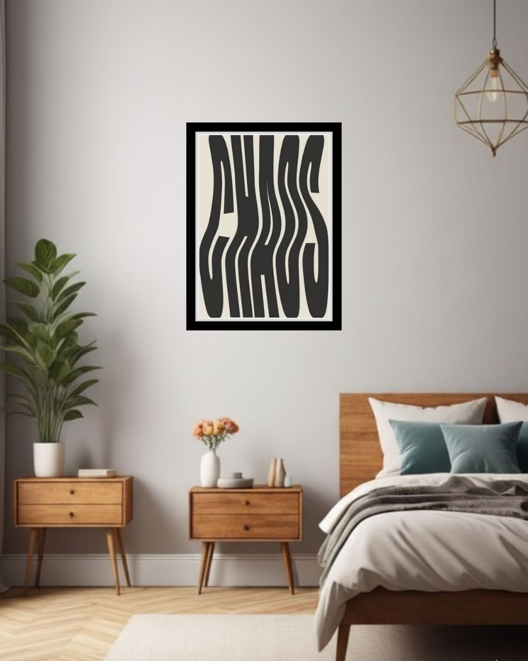 Wavy Chaos Typography Art