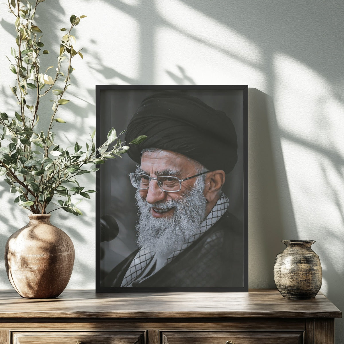 Imam Khamenei Gentle Portrait Frame