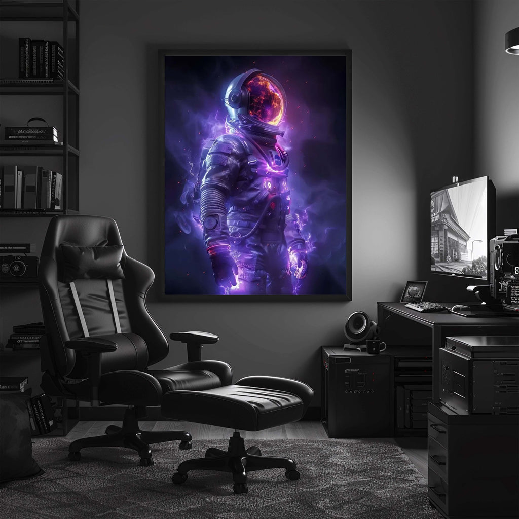 Cosmic Astronaut Neon Frame