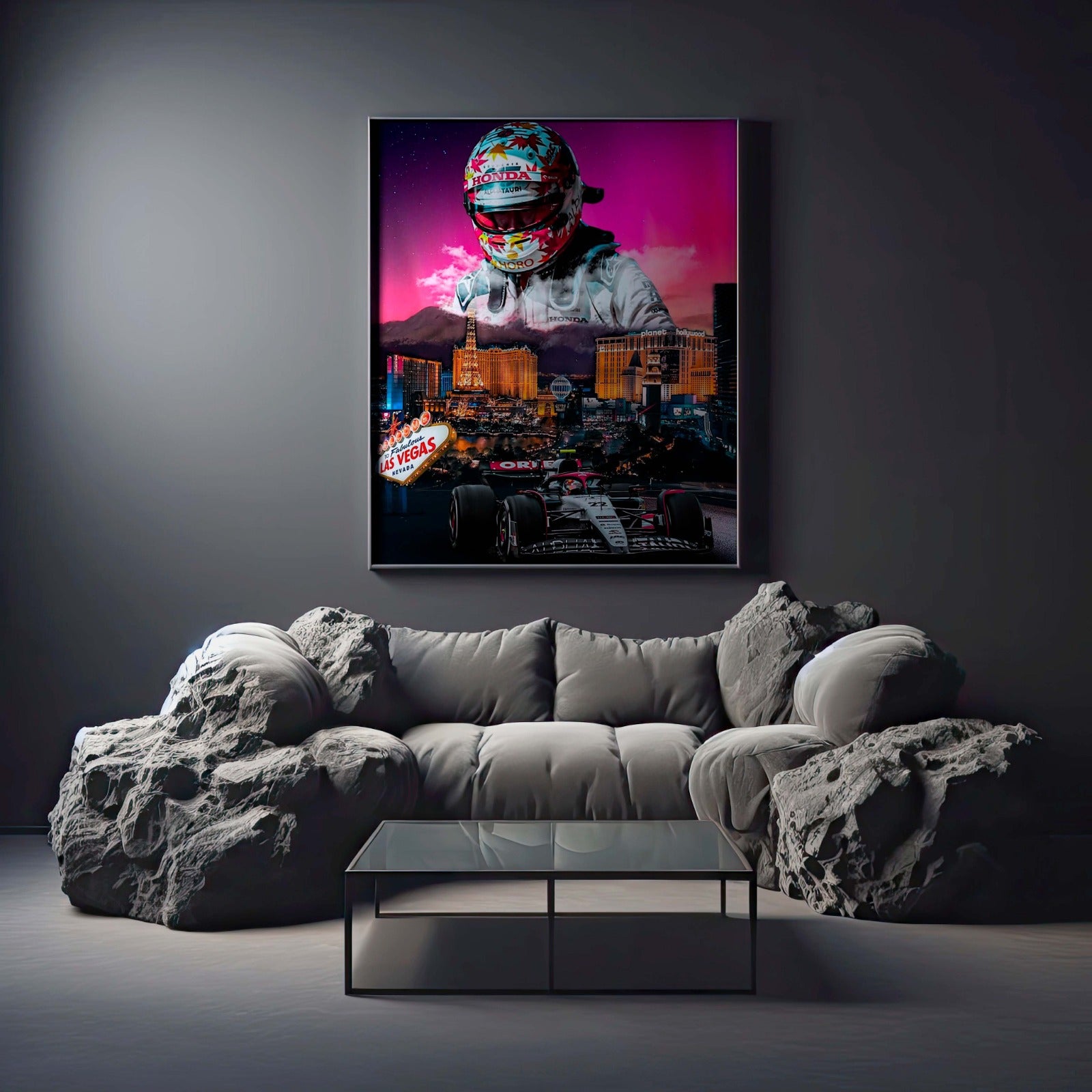 Racing Night Vegas Poster Frame