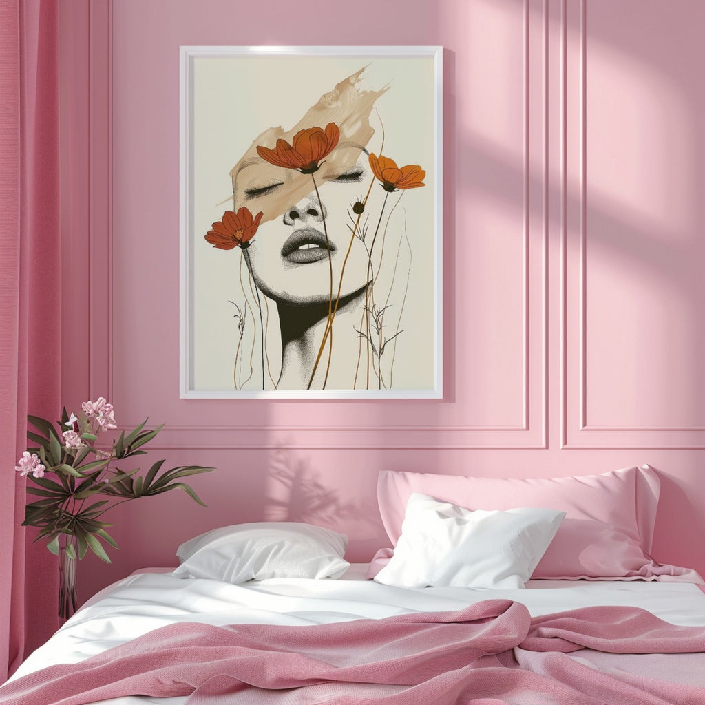 Blushing Muse Botanical Portrait