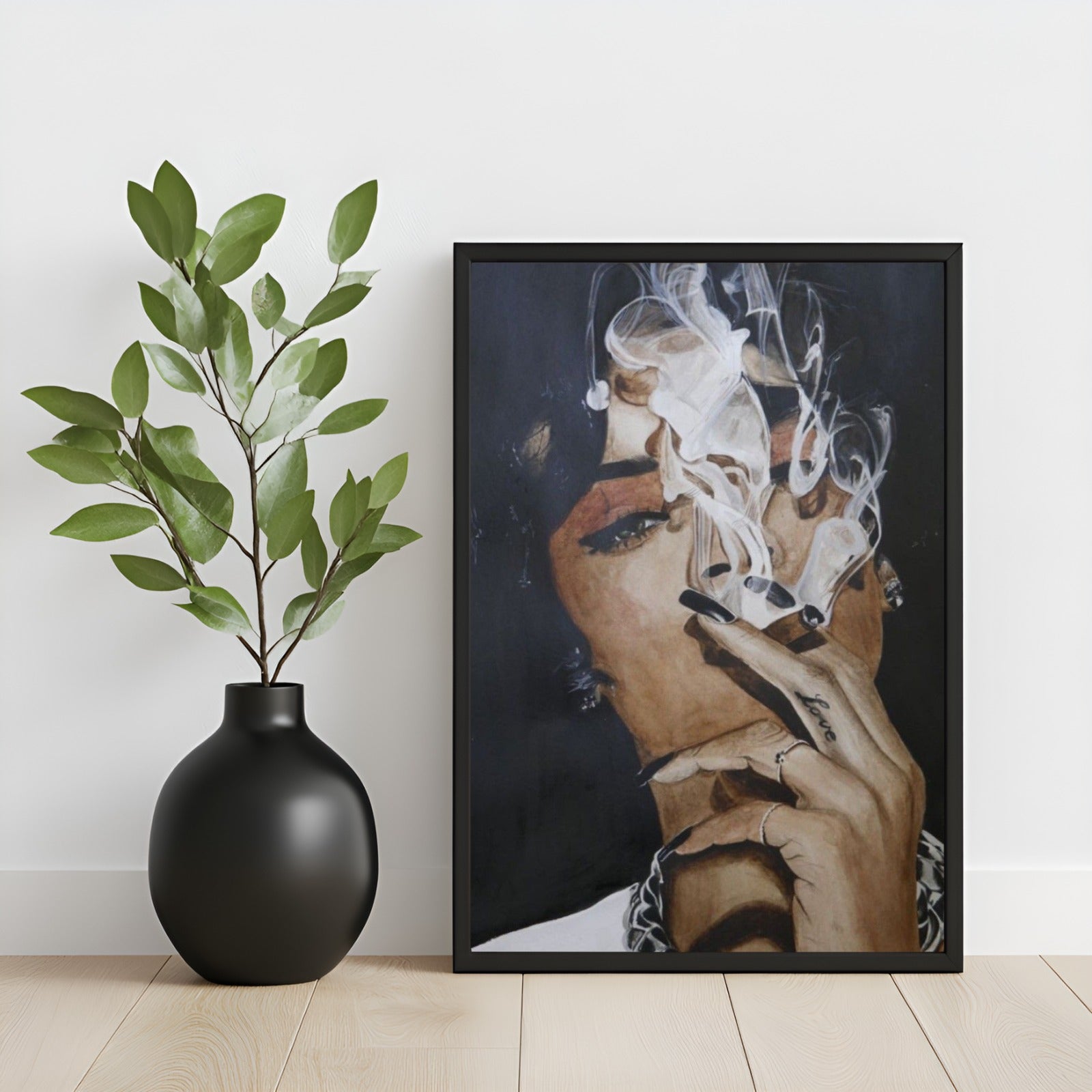 Enchanted Bloom Line Art Canvas