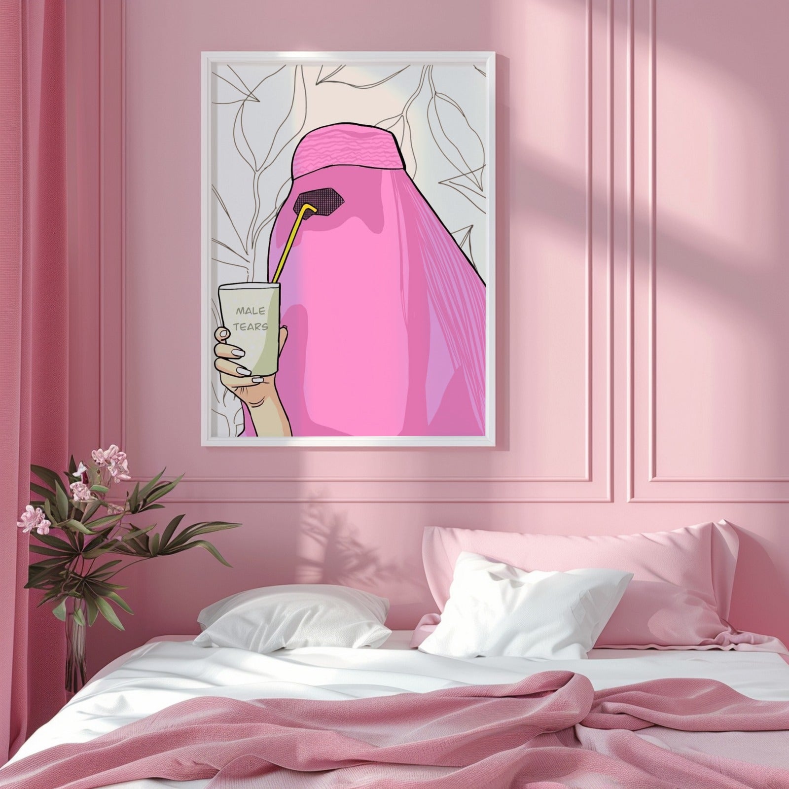 Pink Power Sip – Male Tears Satire